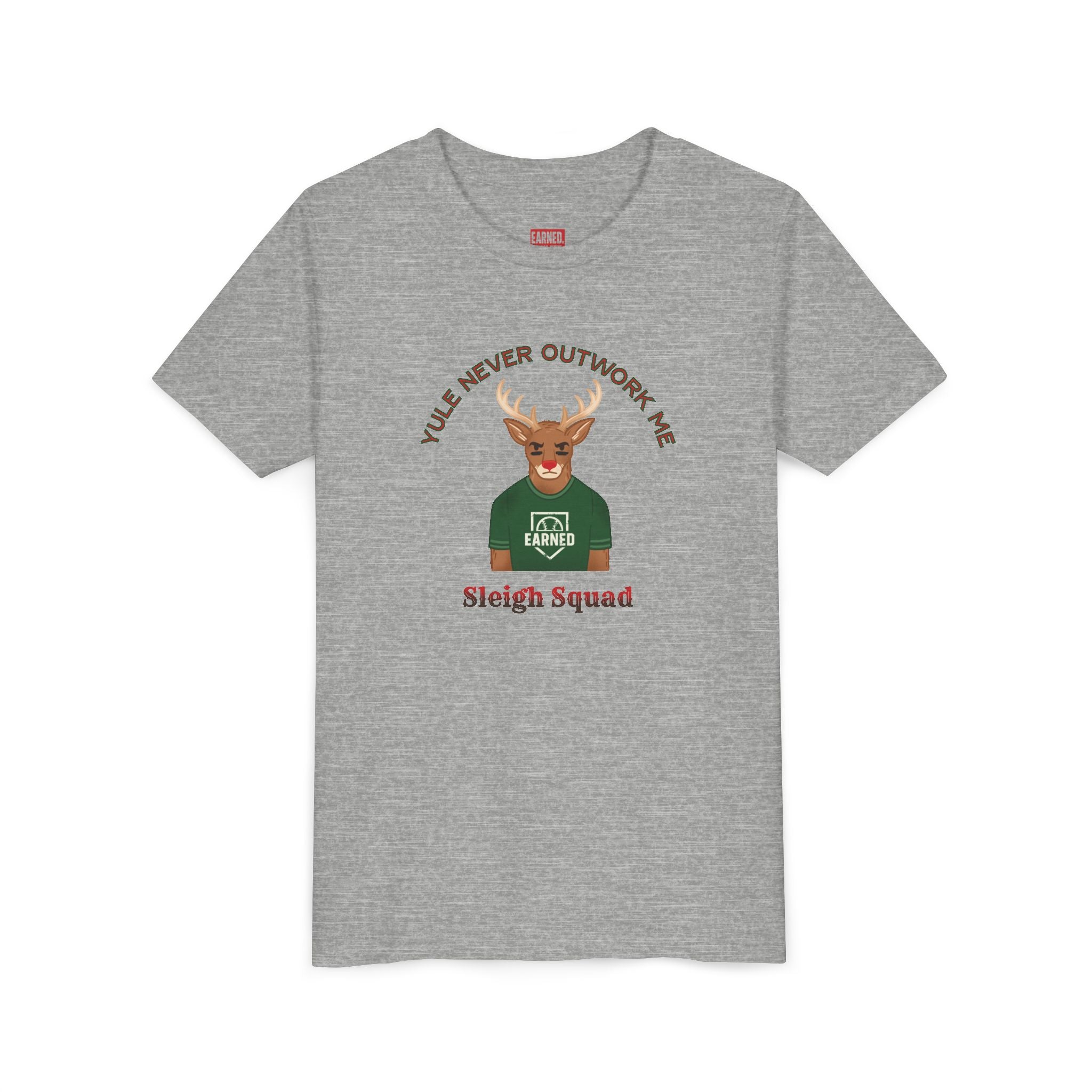 YULE NEVER OUTWORK ME Youth Tee - SLEIGH SQUAD Collection