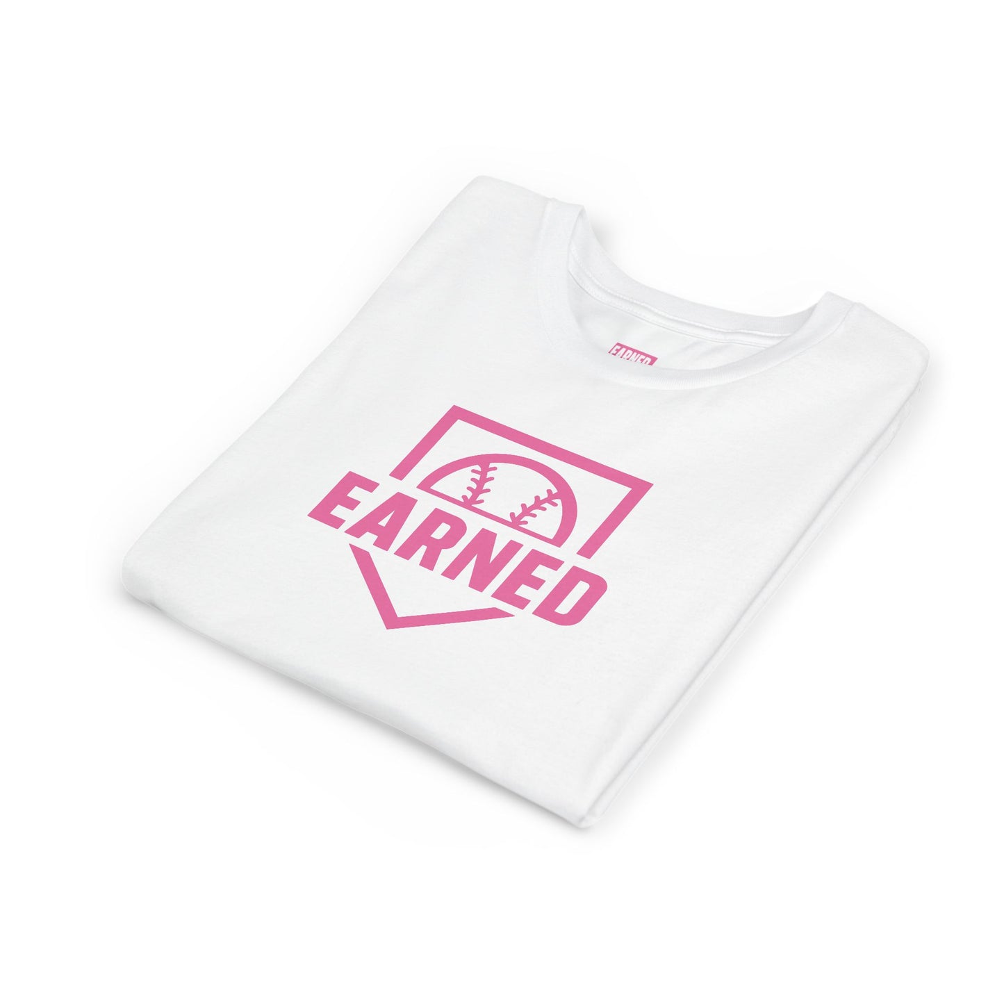 EARNED Logo Youth Tee (Hot Pink)