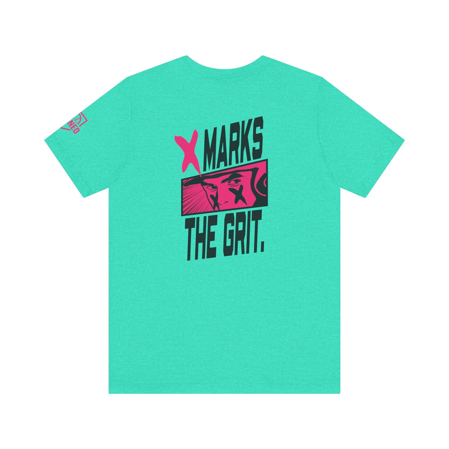 X MARKS THE GRIT Tee (Pink X, Black Font)
