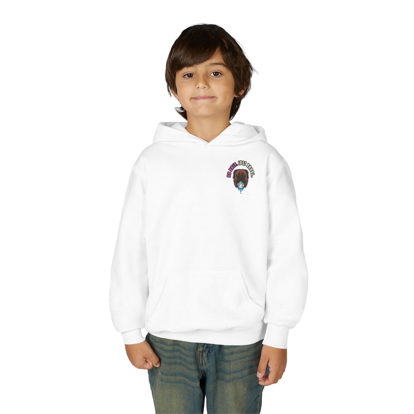 NO DRIP. JUST DROOL. Youth Hoodie - BARK PARK Collection