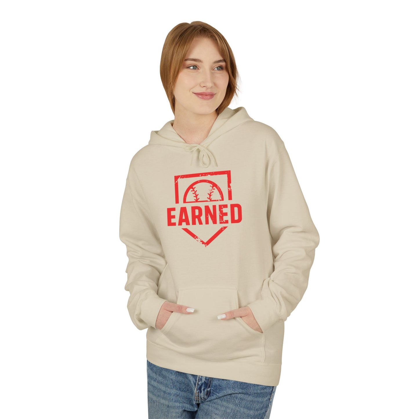 EARNED Logo Hoodie (Red Font)
