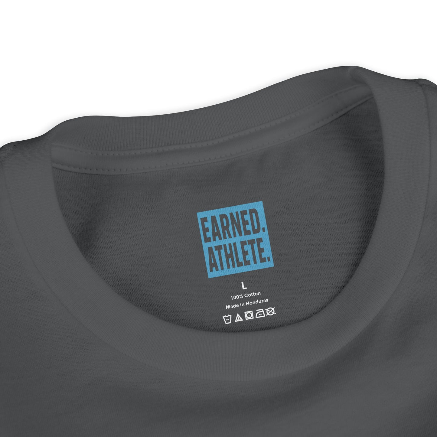 PRACTICE AIN'T OVER TILL THE LIGHTS SHUT OFF Youth Tee (Blue Font)