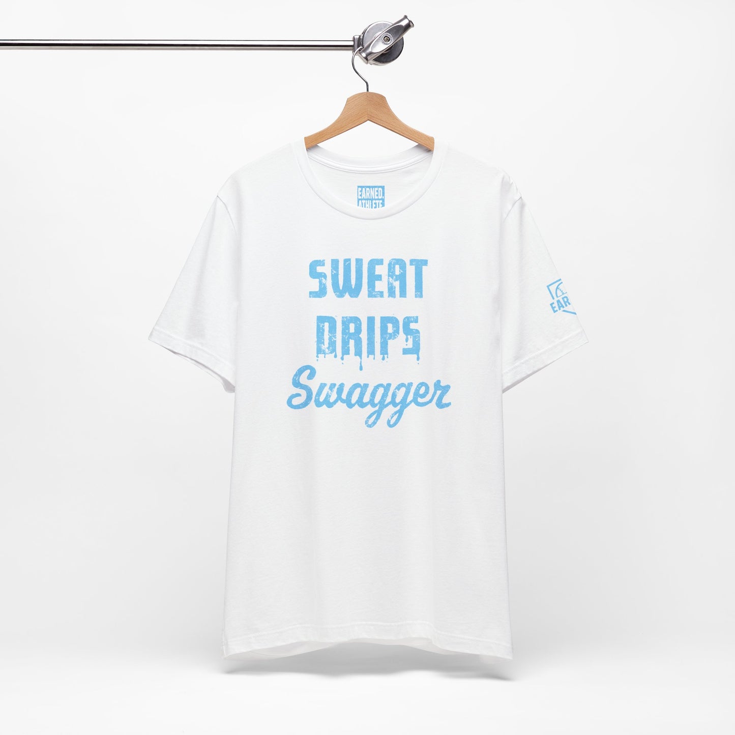 SWEAT DRIPS SWAGGER Tee (Blue Font)