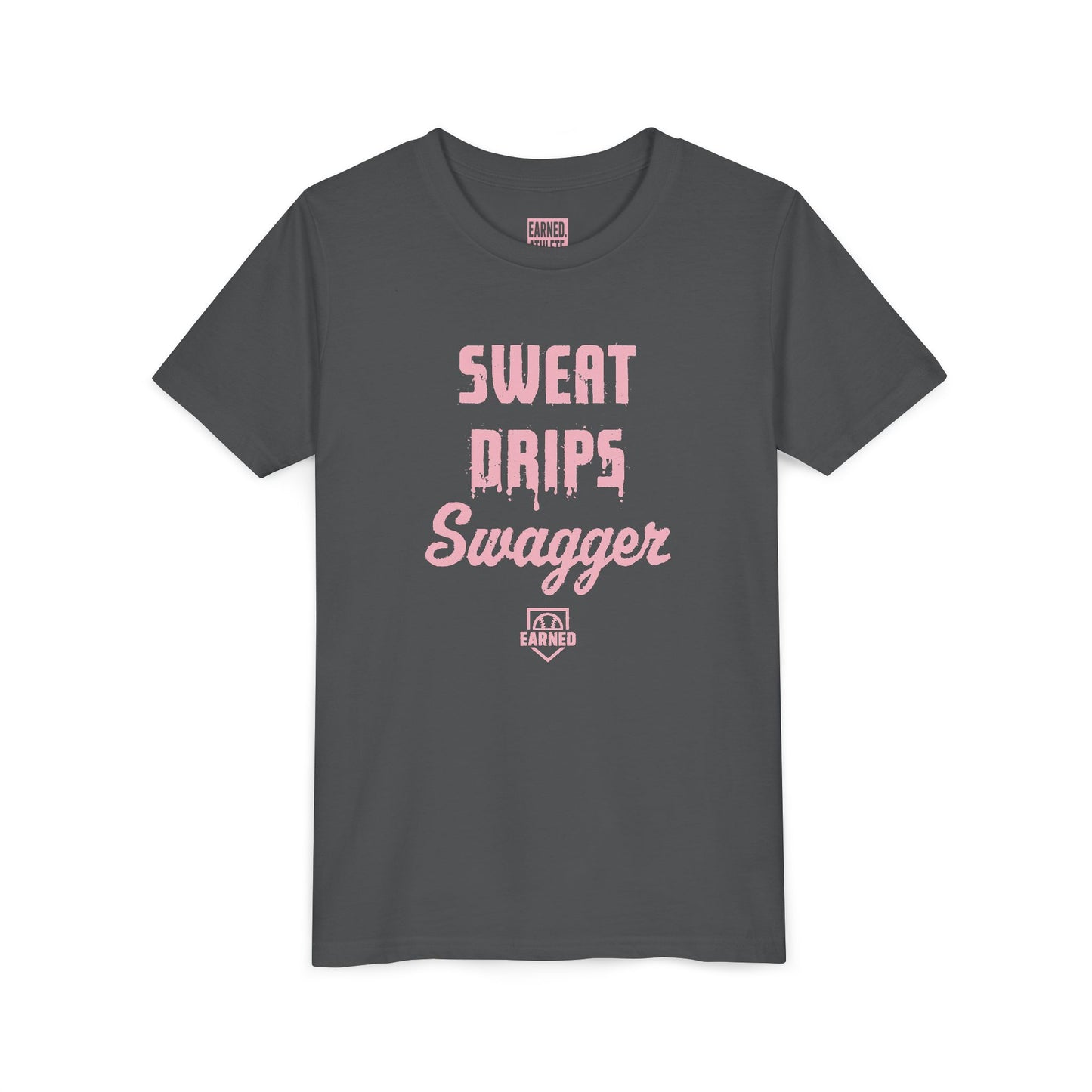SWEAT DRIPS SWAGGER Youth Tee (Pink Font)