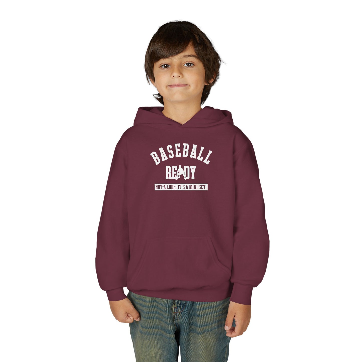 BASEBALL READY Youth Hoodie (White Logo)