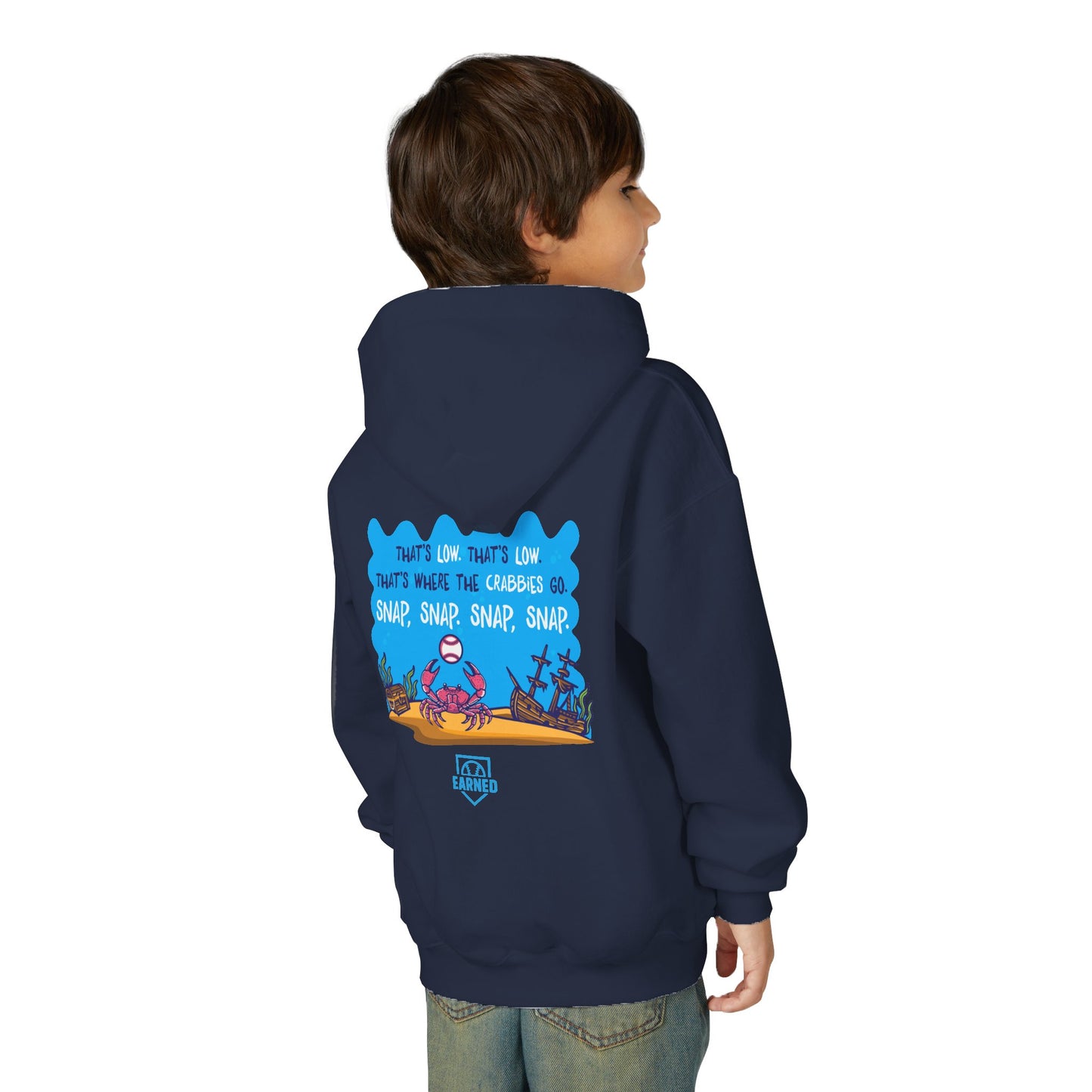 THAT'S LOW CRABBY Youth Hoodie - DUGOUT CHANT Collection