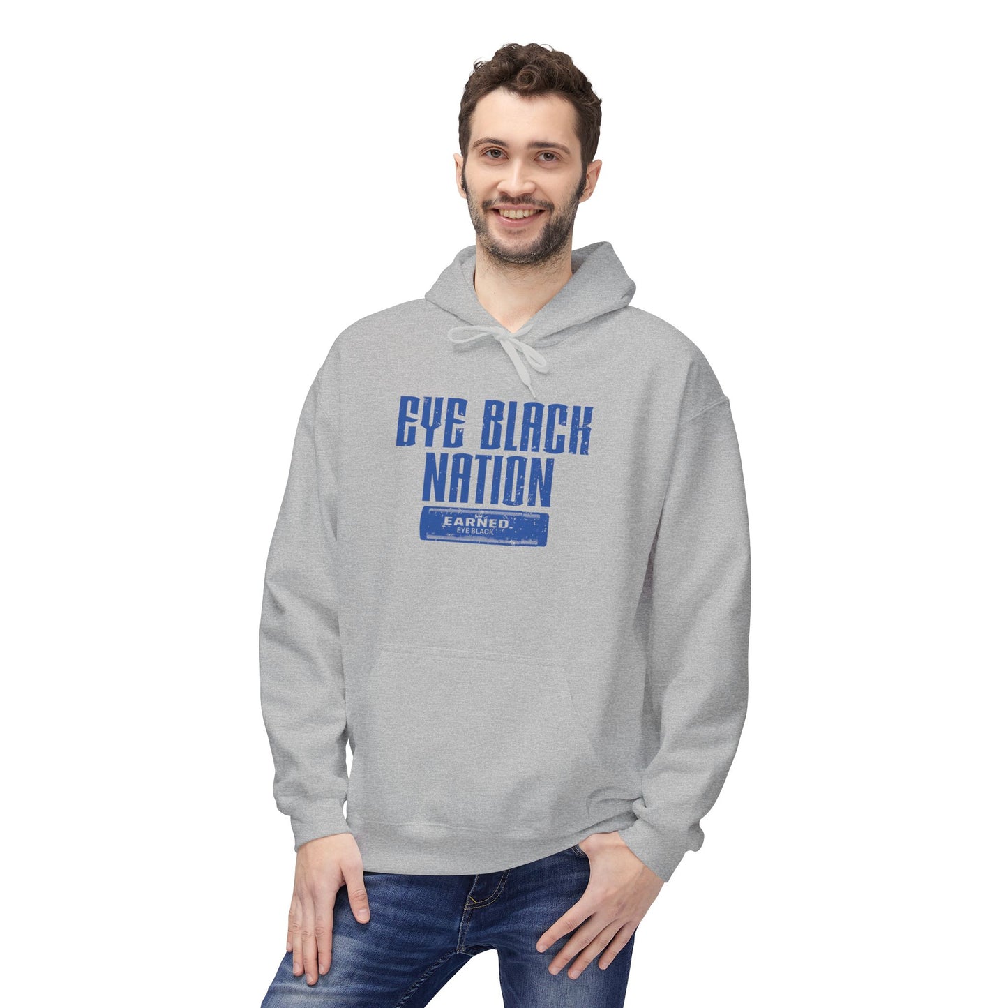 EYE BLACK NATION / WARRIOR Hoodie (Blue Font)