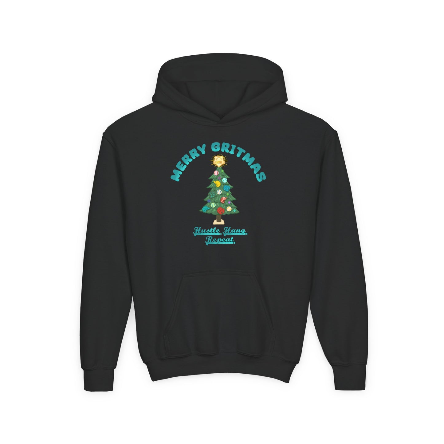 MERRY GRITMAS Youth Hoodie - SLEIGH SQUAD Collection
