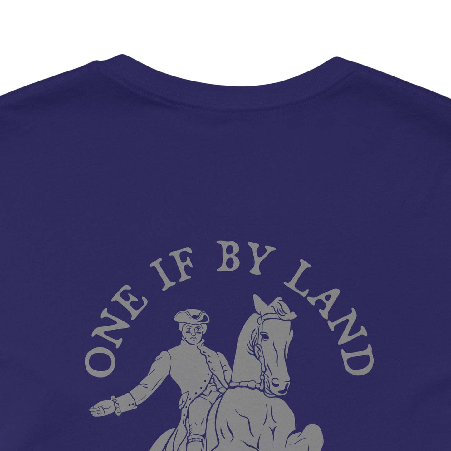 ONE IF BY LAND, TWO IF IT'S A DOUBLE Tee (Gray Font)