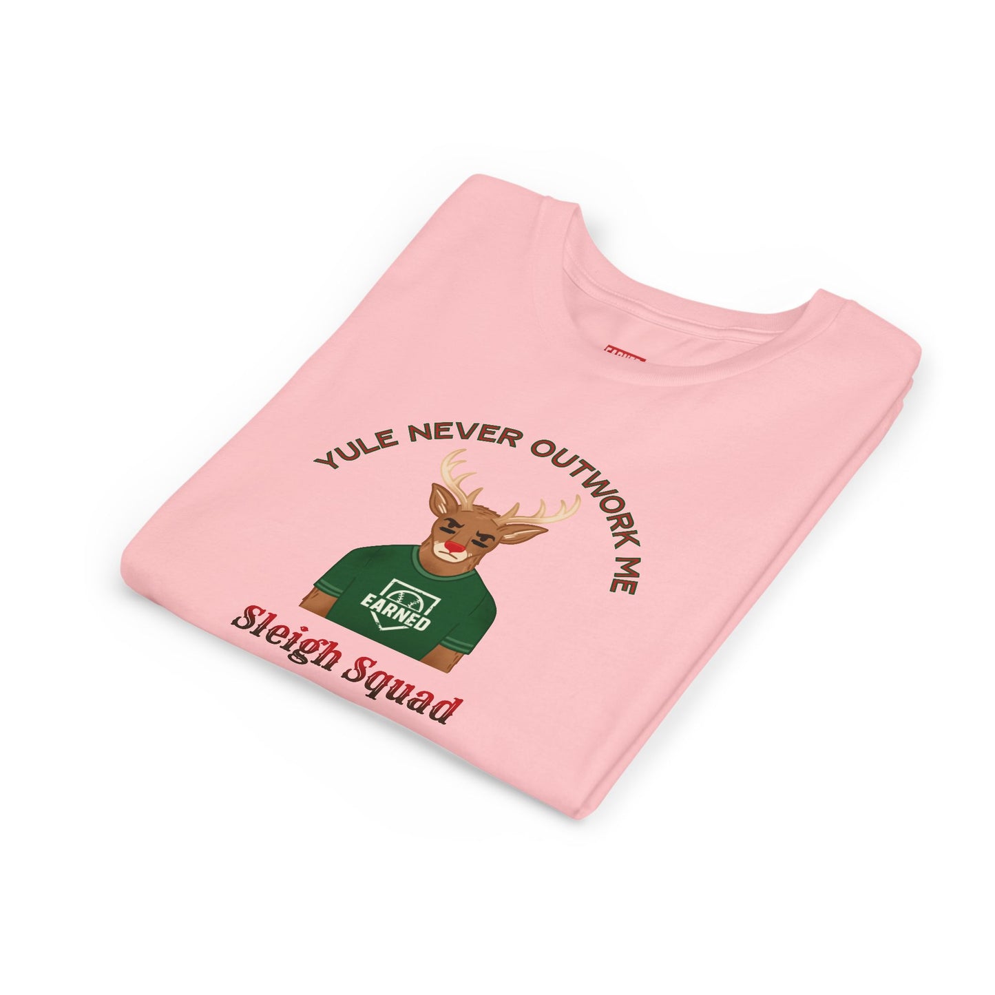 YULE NEVER OUTWORK ME Youth Tee - SLEIGH SQUAD Collection