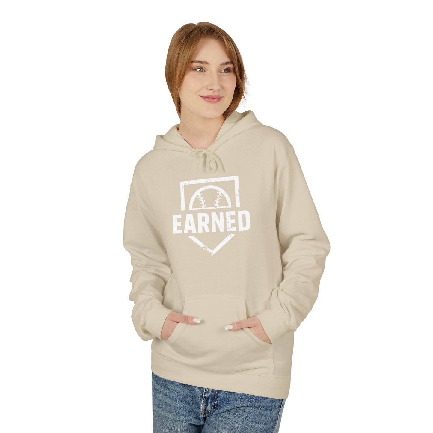 EARNED Logo Hoodie (White Font)
