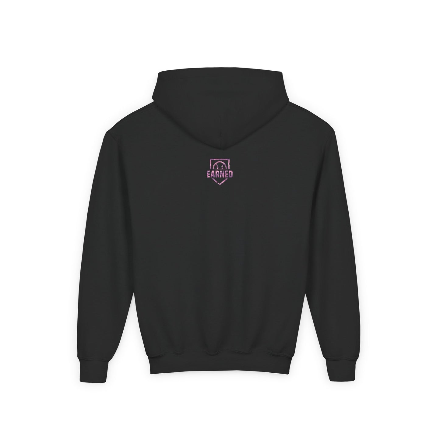 SHOWING UP ADDS UP Youth Hoodie (Pink Camo Logo)