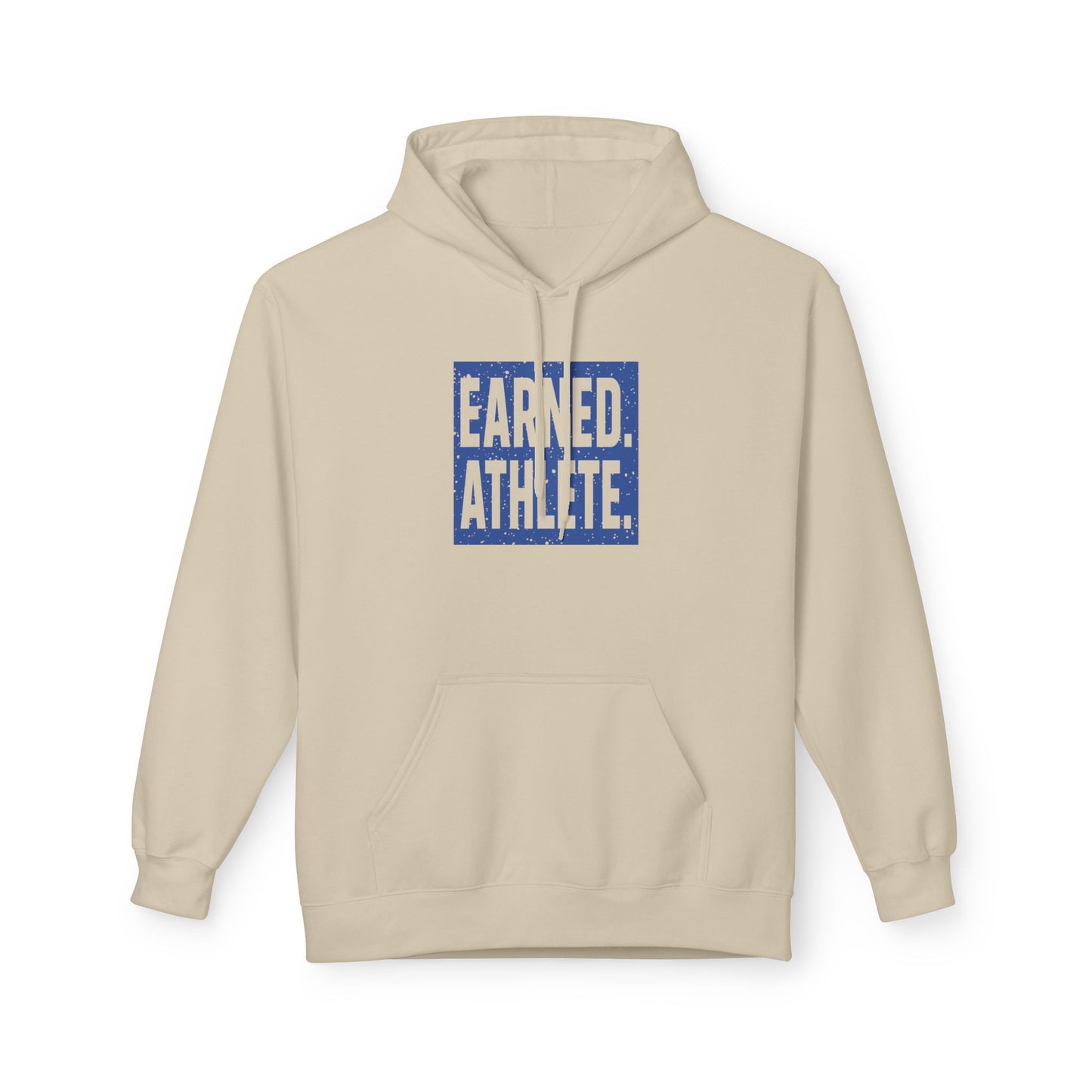 EARNED. ATHLETE. Hoodie (Blue Logo)