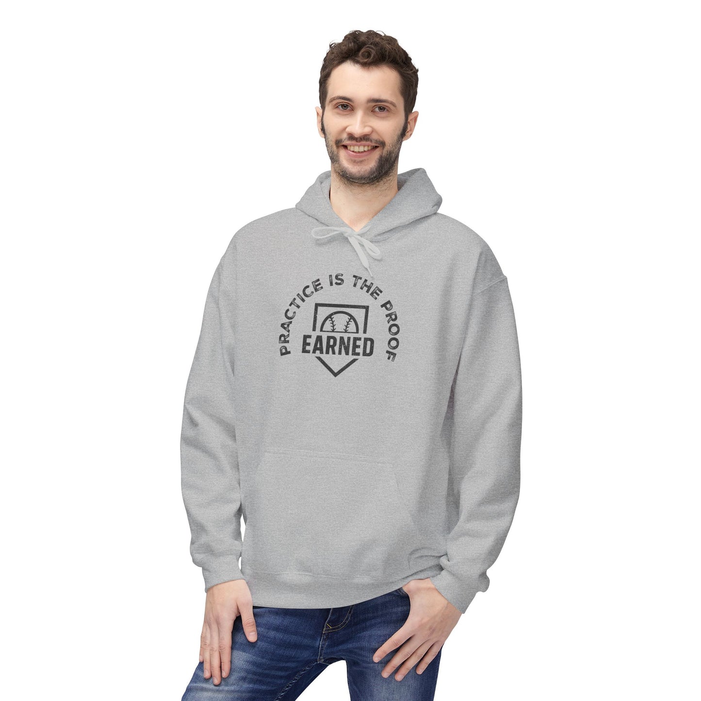 PRACTICE IS THE PROOF Hoodie (Black Font)