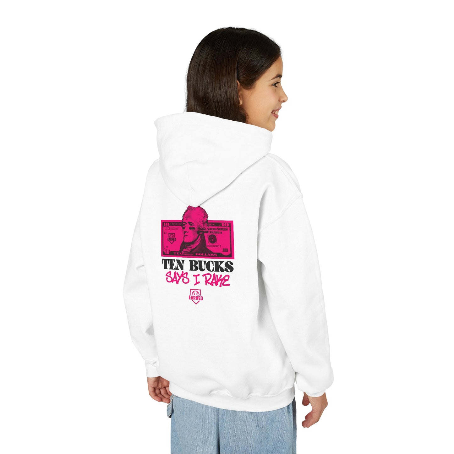 TEN BUCKS SAYS I RAKE Youth Hoodie - AMERICA 250 Collection