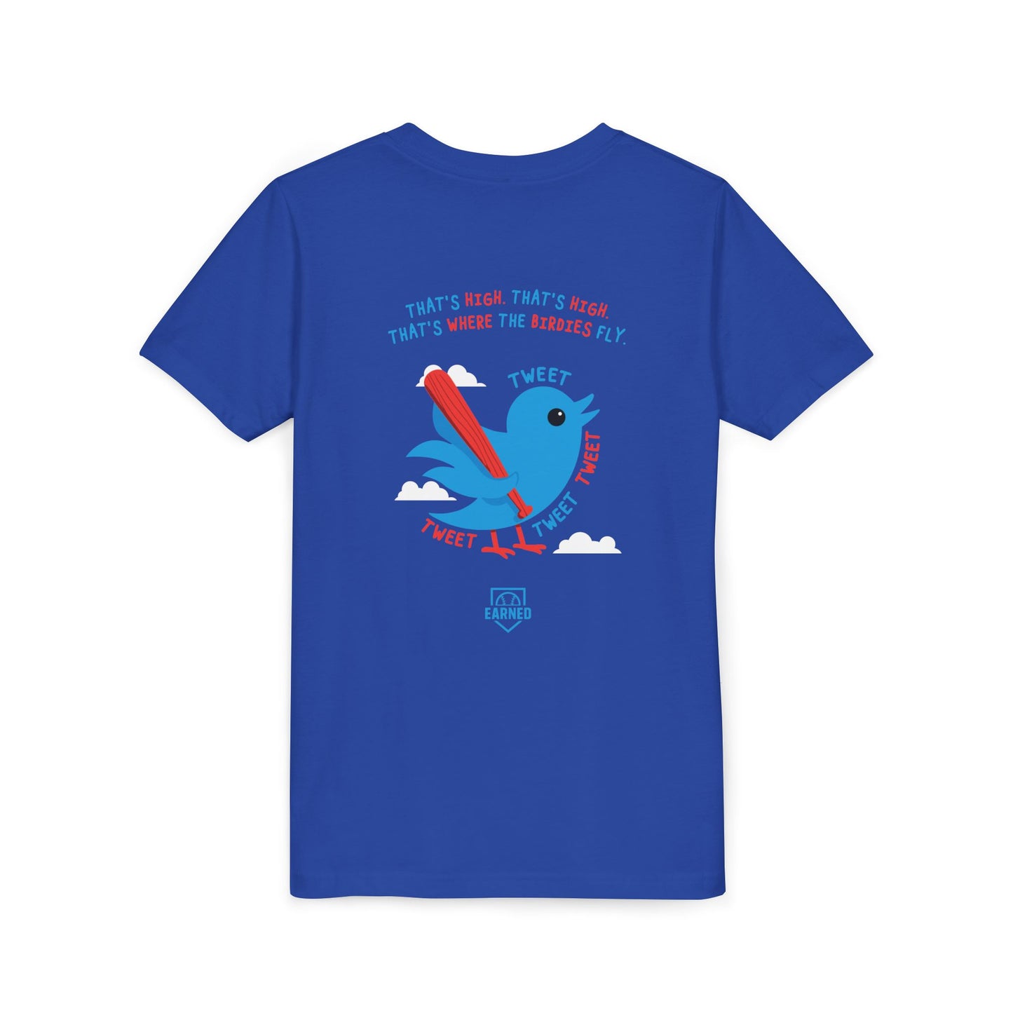 THAT'S HIGH Youth Tee (Blue Bird) - DUGOUT CHANT Collection