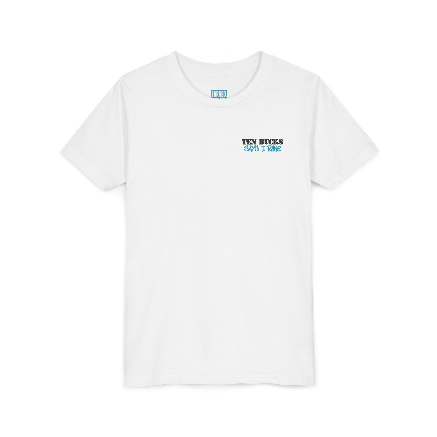 TEN BUCKS SAYS I RAKE Youth Tee (Blue Logo)
