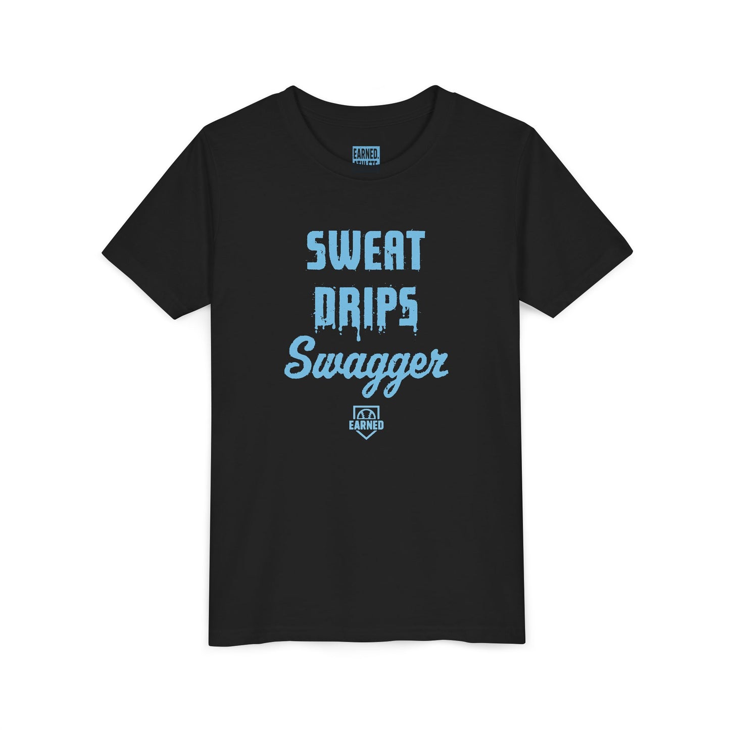SWEAT DRIPS SWAGGER Youth Tee (Blue Font)