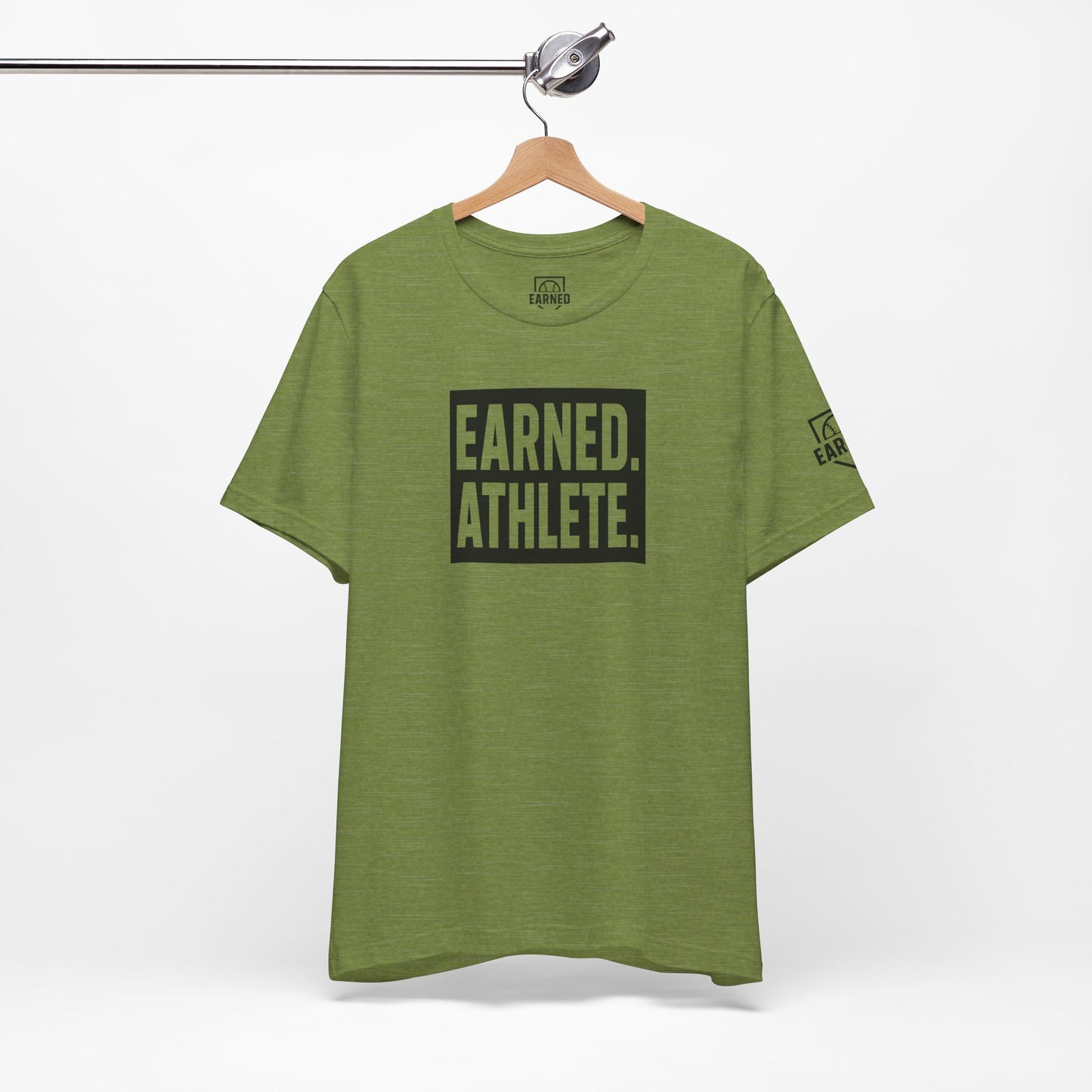 EARNED. ATHLETE. Logo Tee (Black Font)