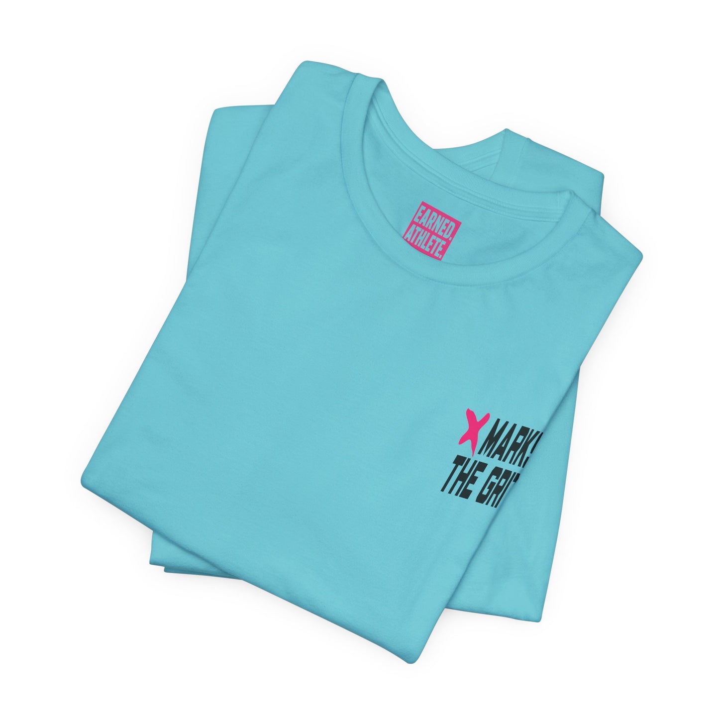 X MARKS THE GRIT Tee (Pink X, Black Font)