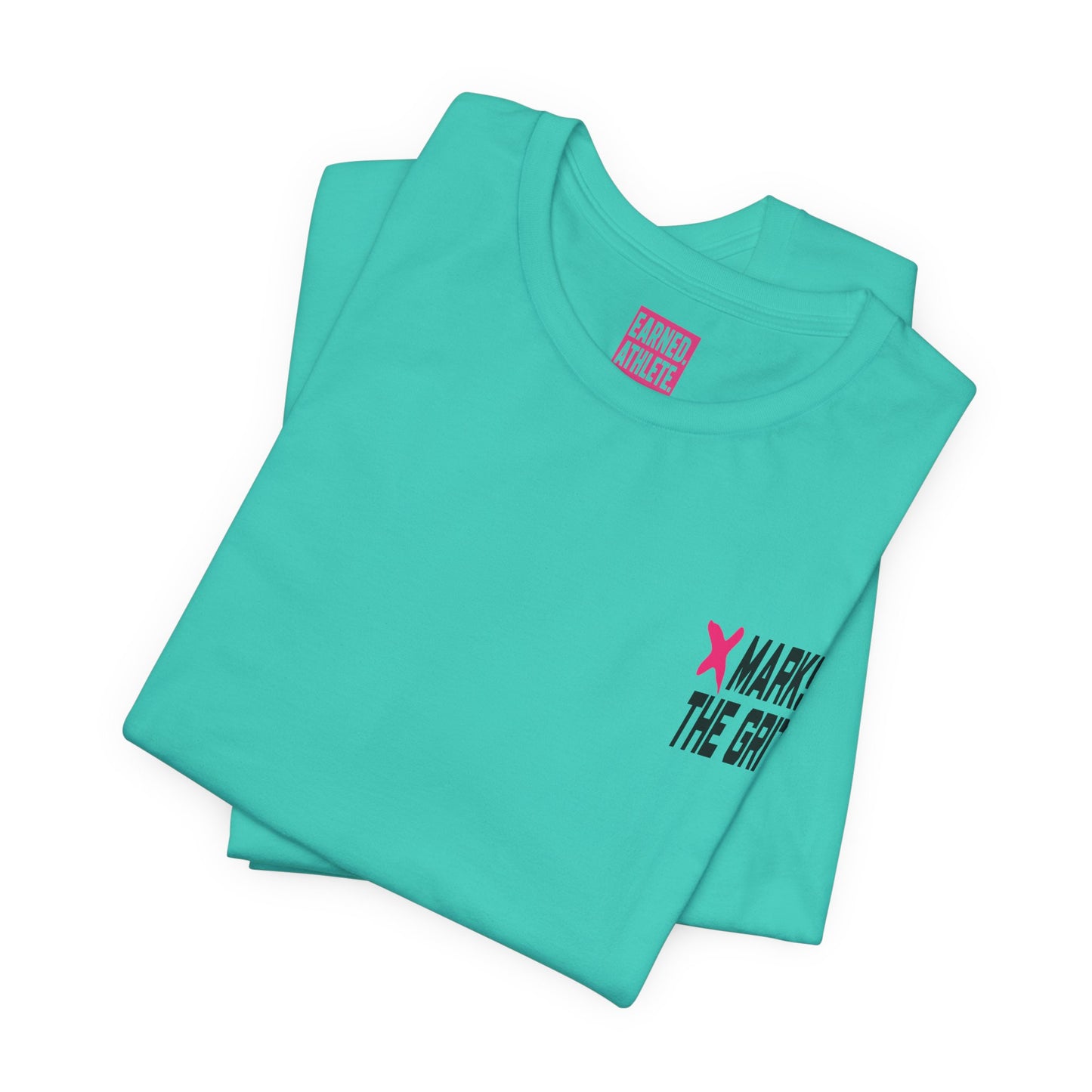 X MARKS THE GRIT Tee (Pink X, Black Font)