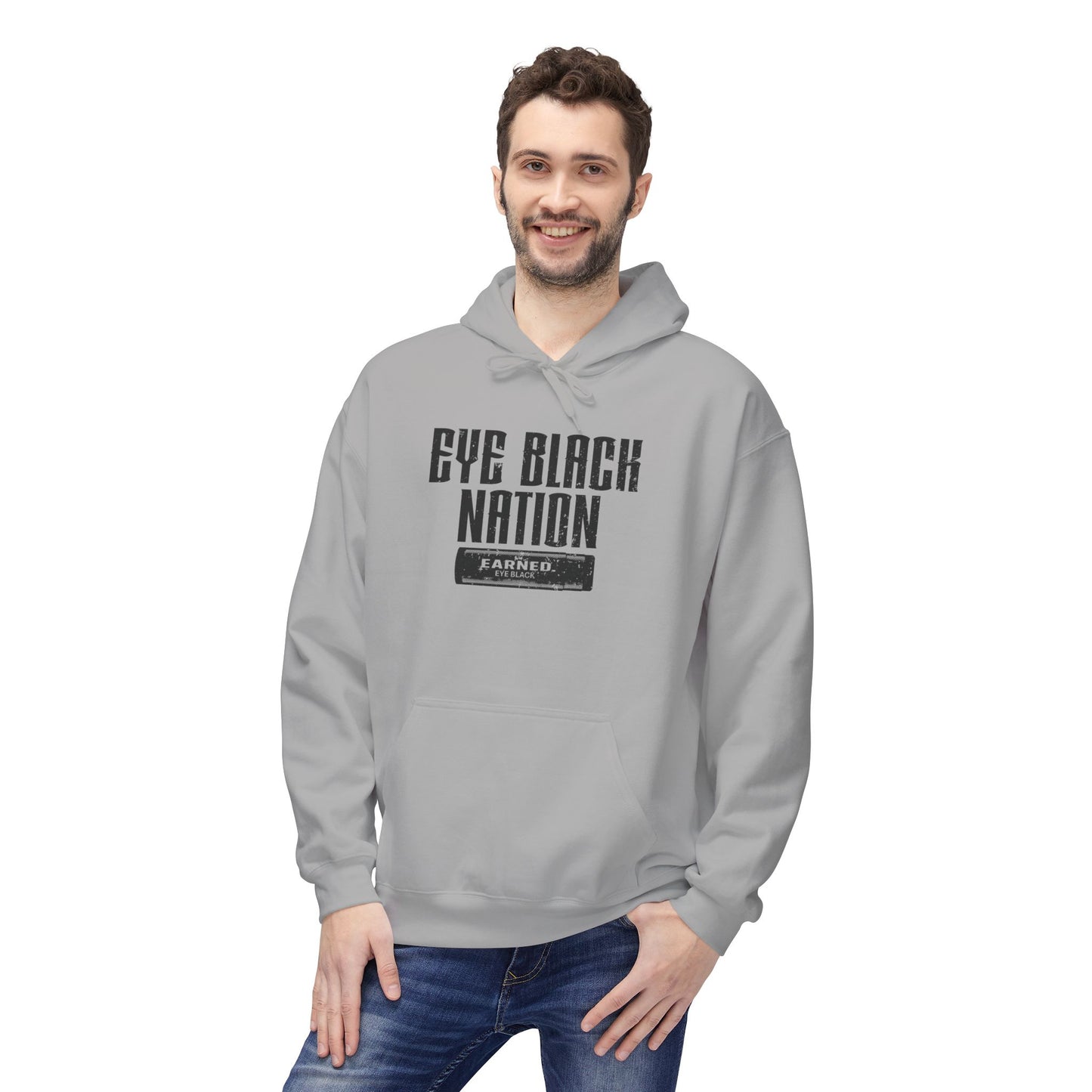 EYE BLACK NATION / WARRIOR Hoodie (Black Font)