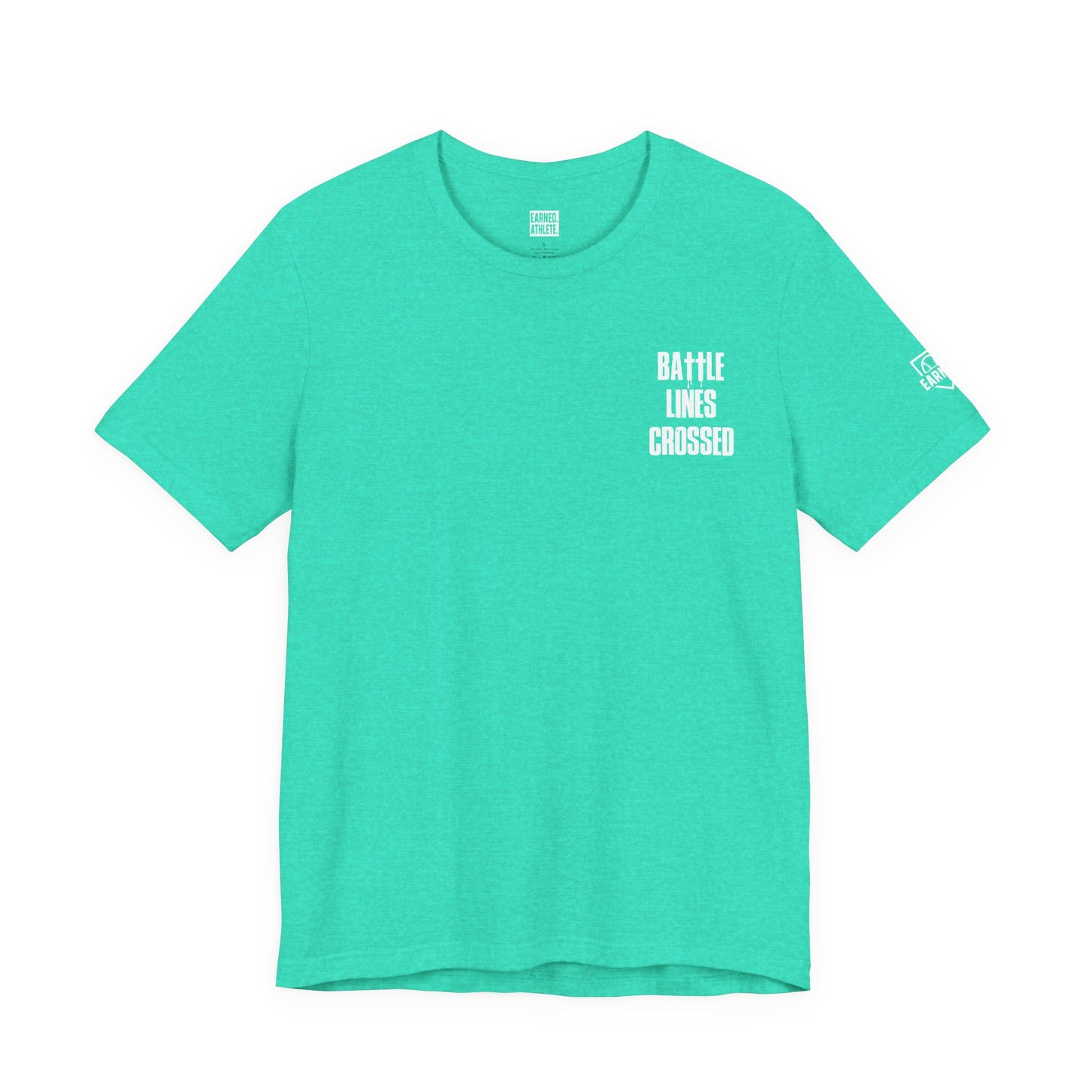 "BATTLE LINES CROSSED" Tee (White Font)