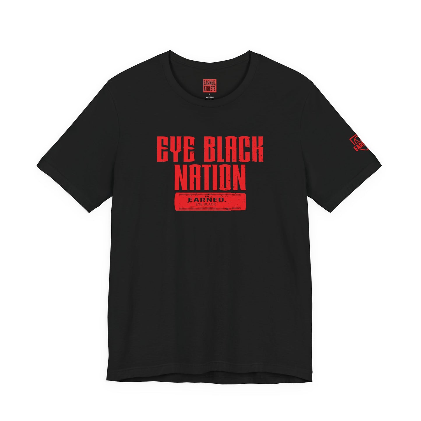 EYE BLACK NATION Adult Tee (Red Font)
