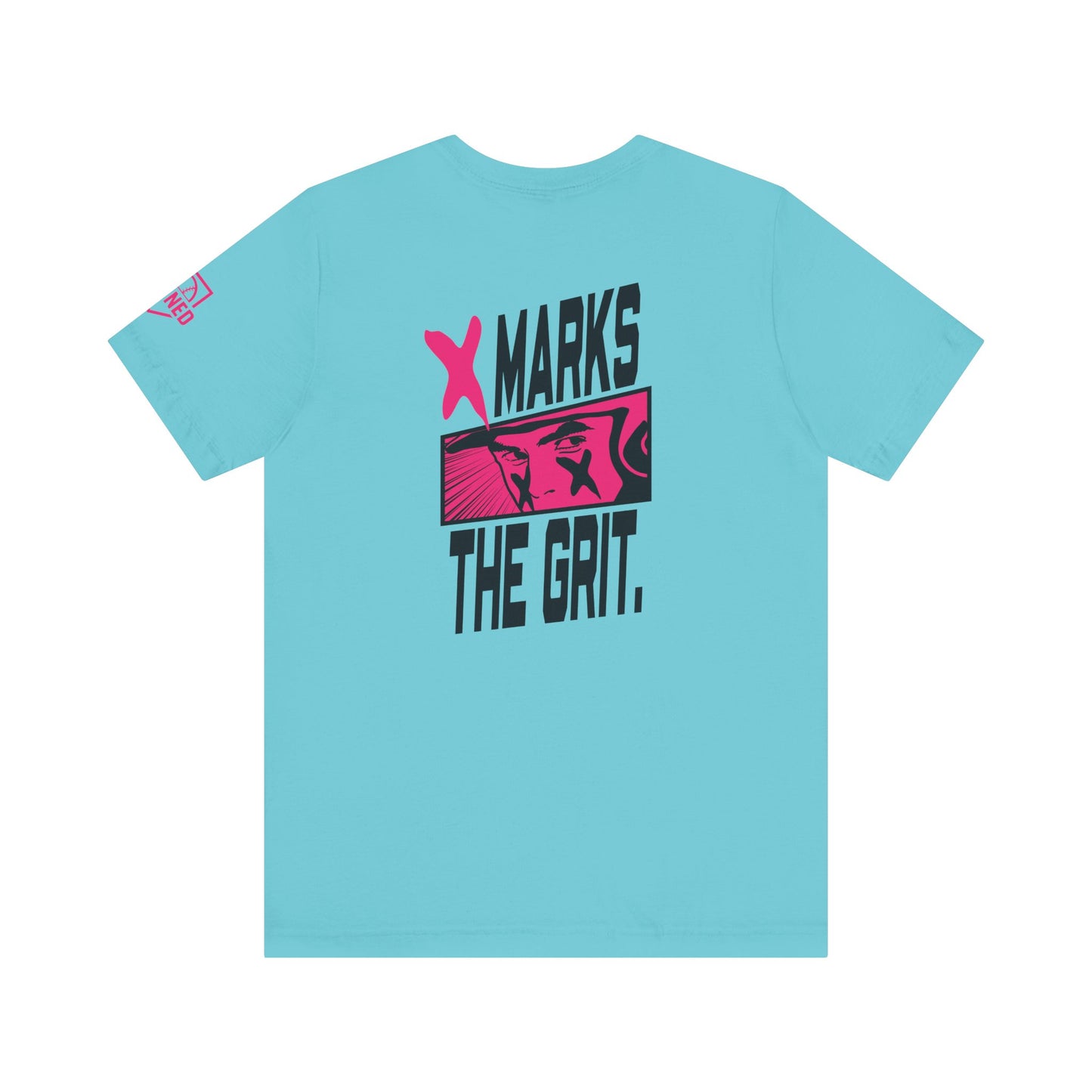 X MARKS THE GRIT Tee (Pink X, Black Font)