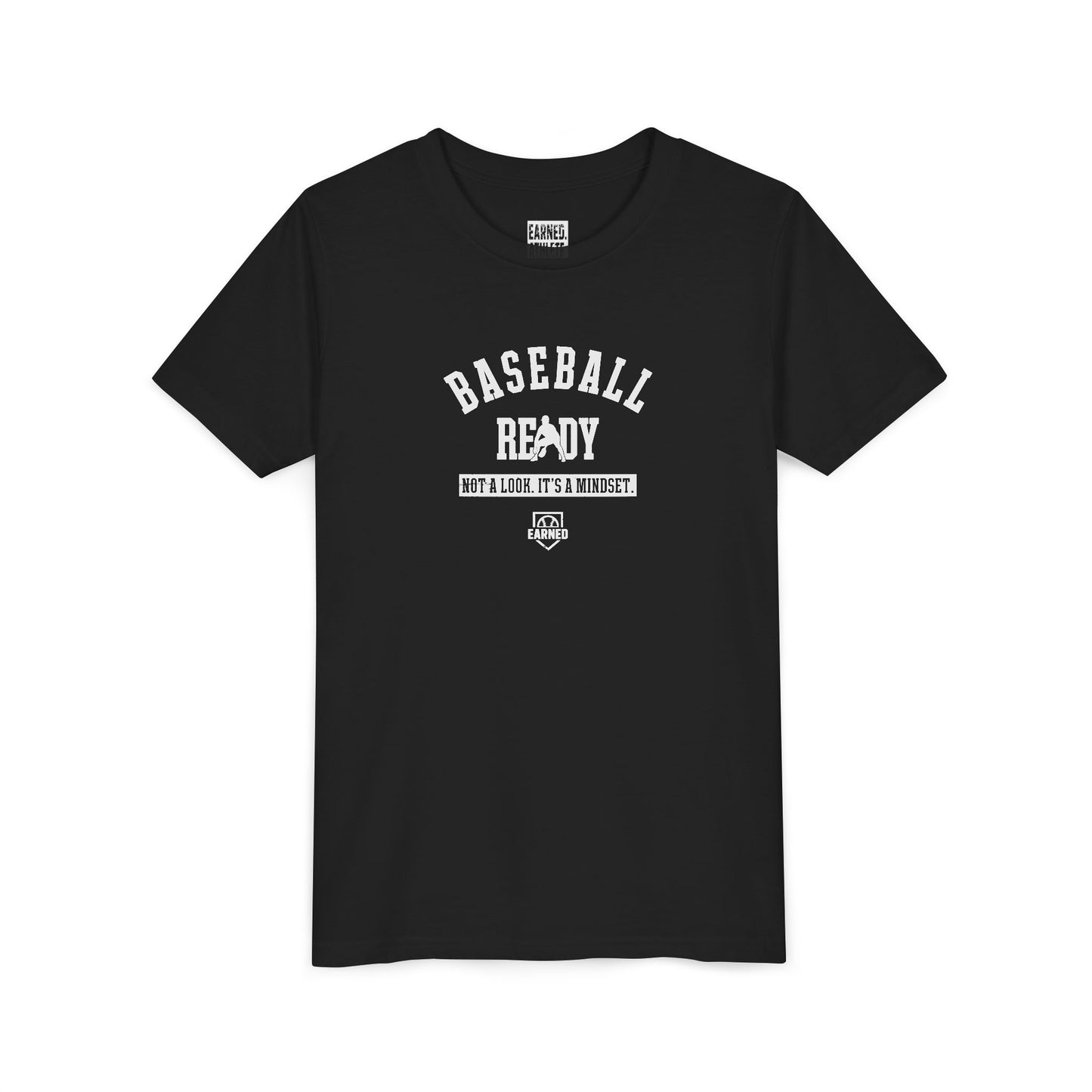 BASEBALL READY Youth Tee (White Font)