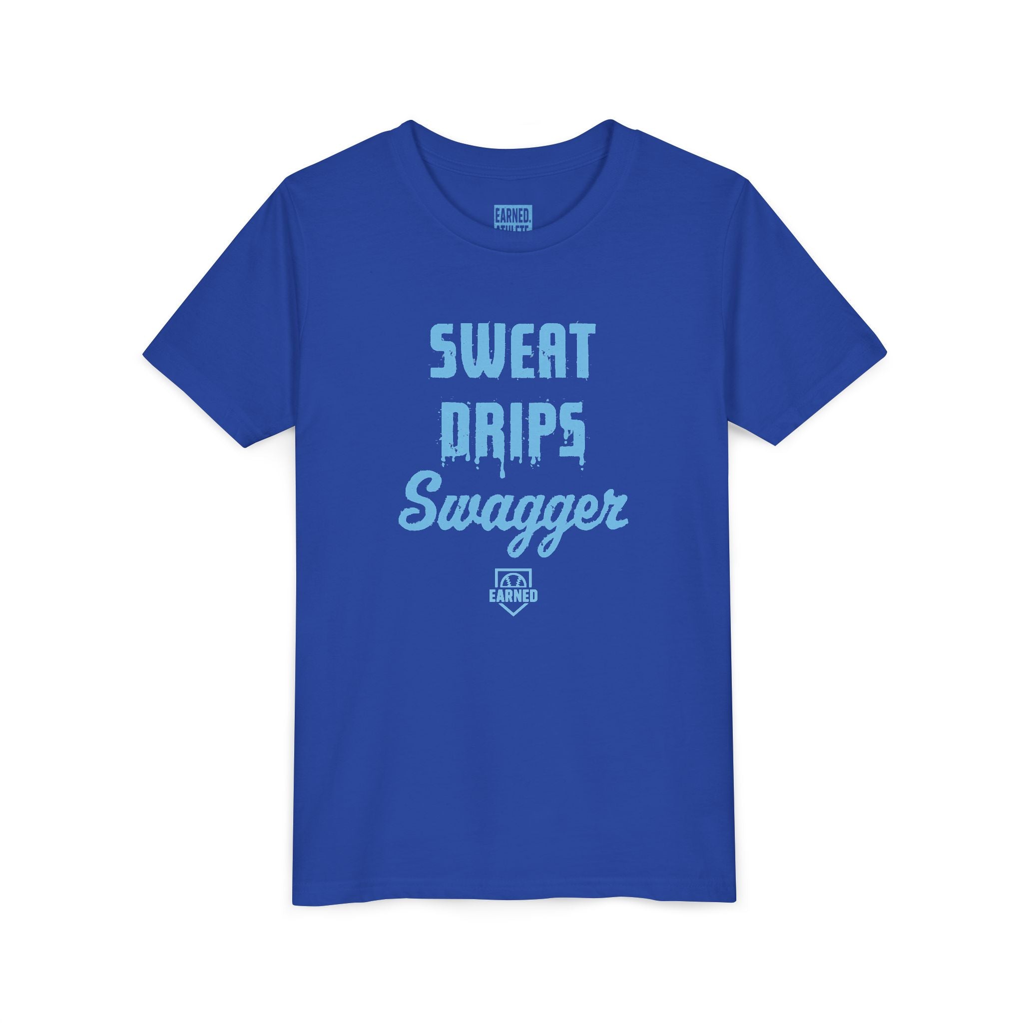 SWEAT DRIPS SWAGGER Youth Tee (Blue Font)