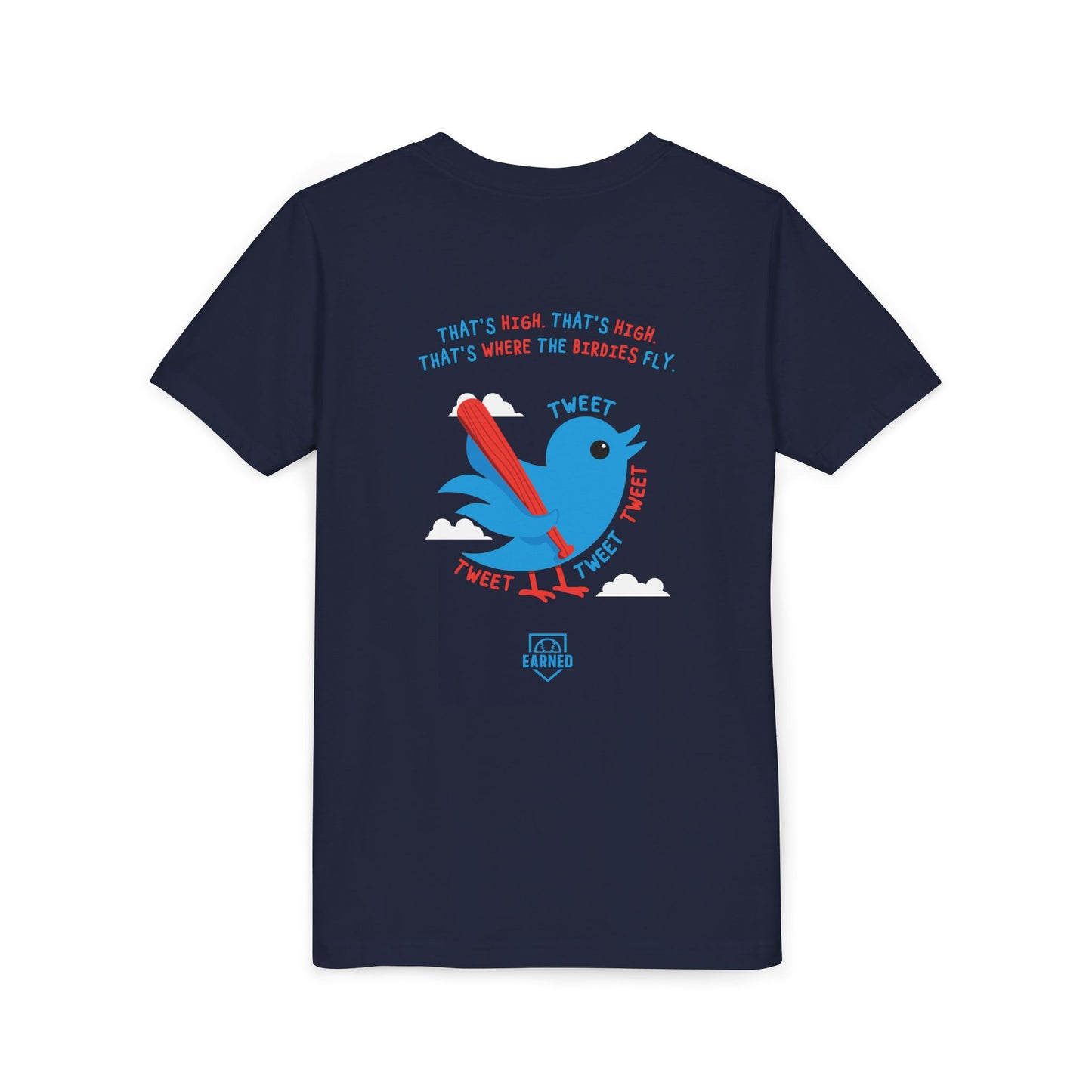 THAT'S HIGH Youth Tee (Blue Bird) - DUGOUT CHANT Collection