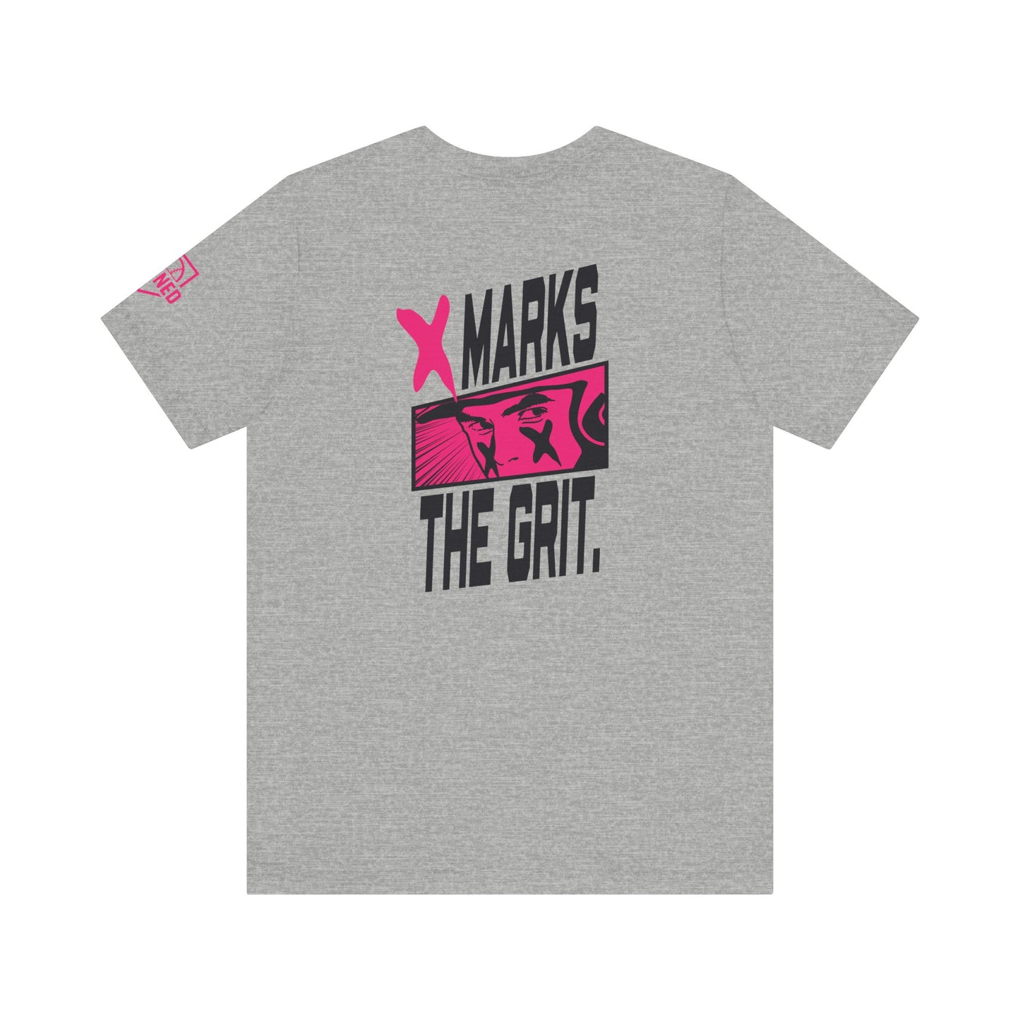 X MARKS THE GRIT Tee (Pink X, Black Font)
