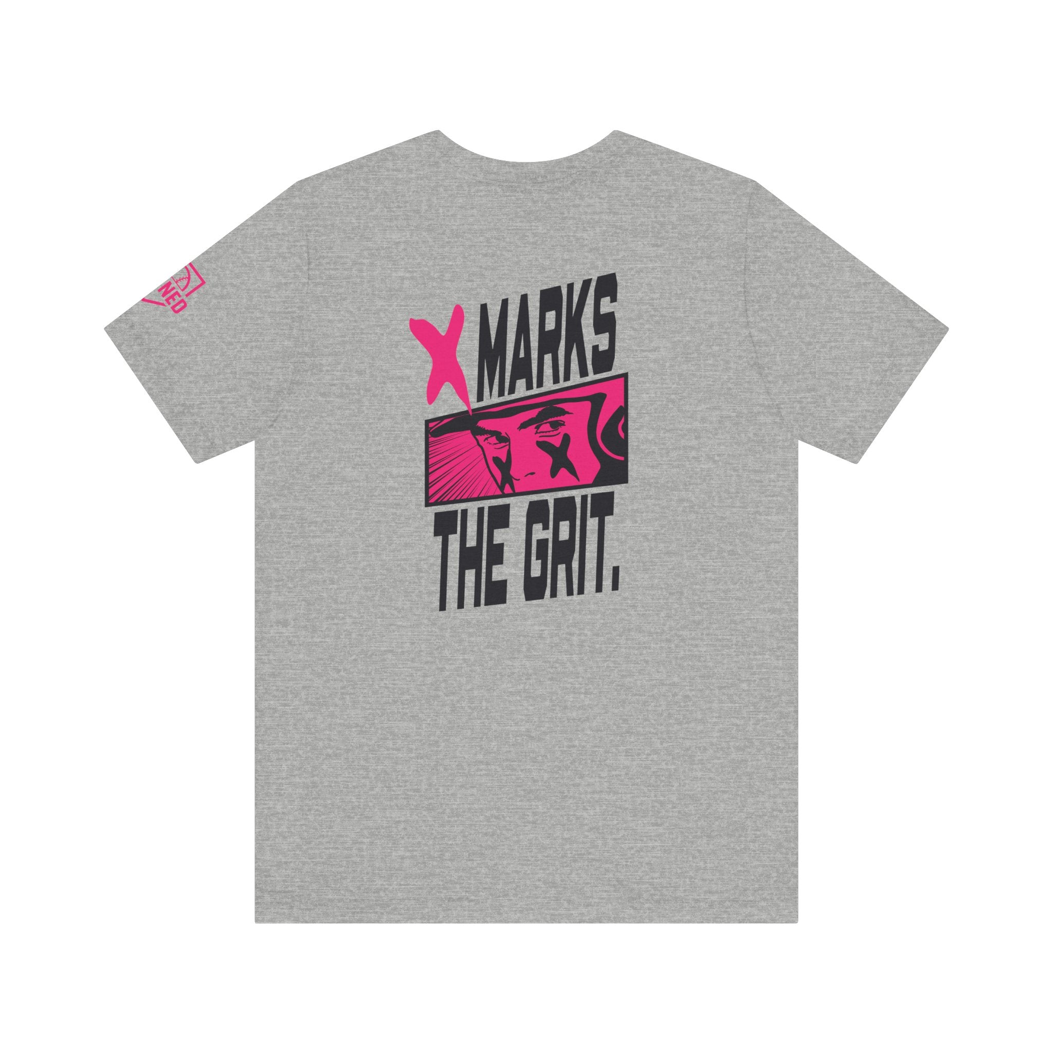X MARKS THE GRIT Tee (Pink X, Black Font)