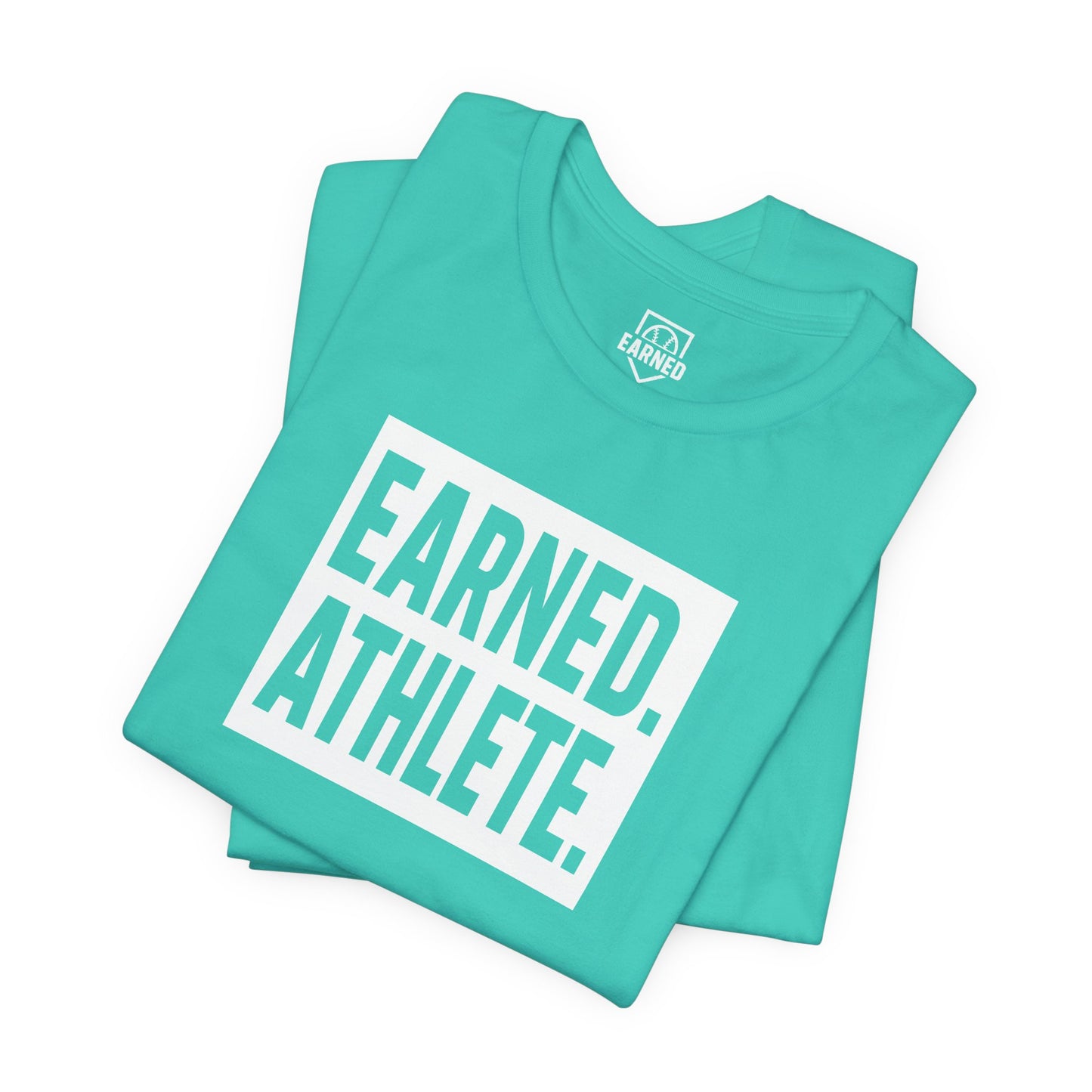 EARNED. ATHLETE. Tee (White Font)