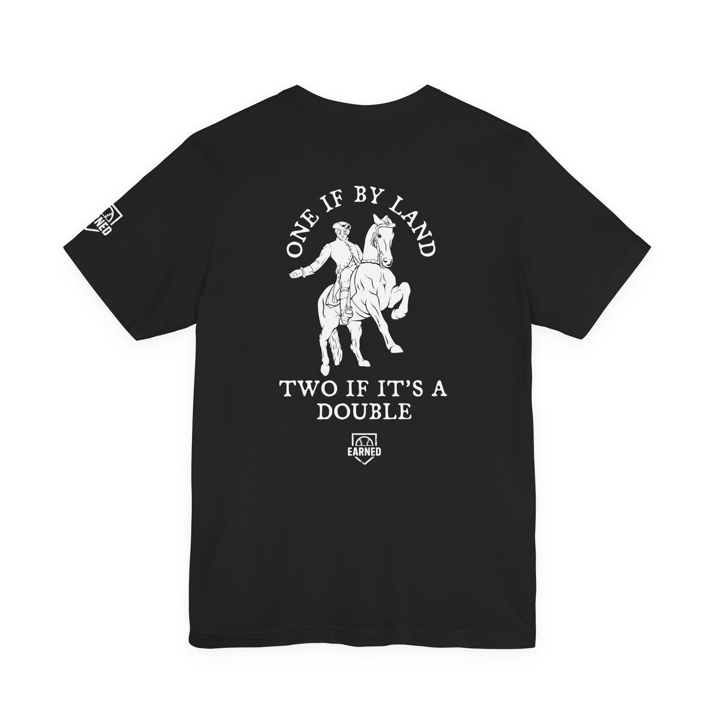 ONE IF BY LAND, TWO IF IT'S A DOUBLE Tee (Paul Revere White)