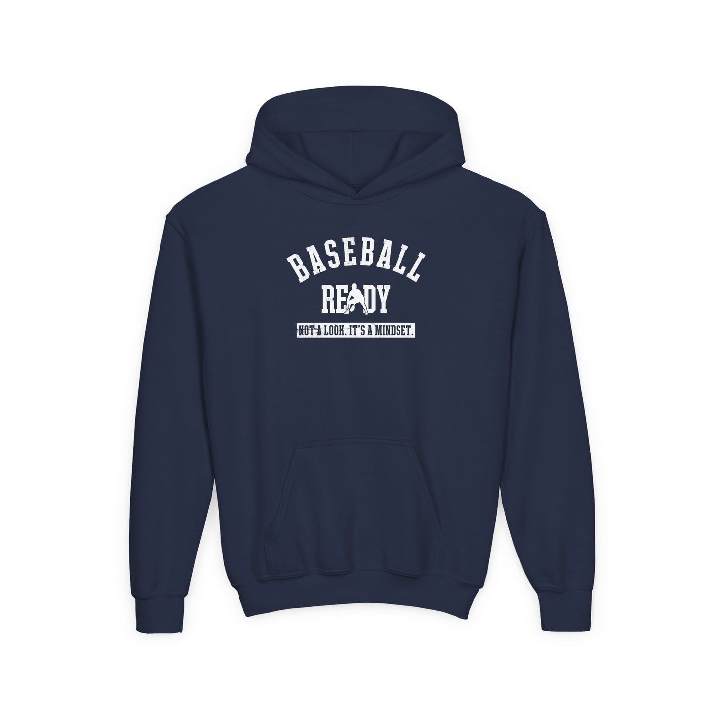 BASEBALL READY Youth Hoodie (White Logo)