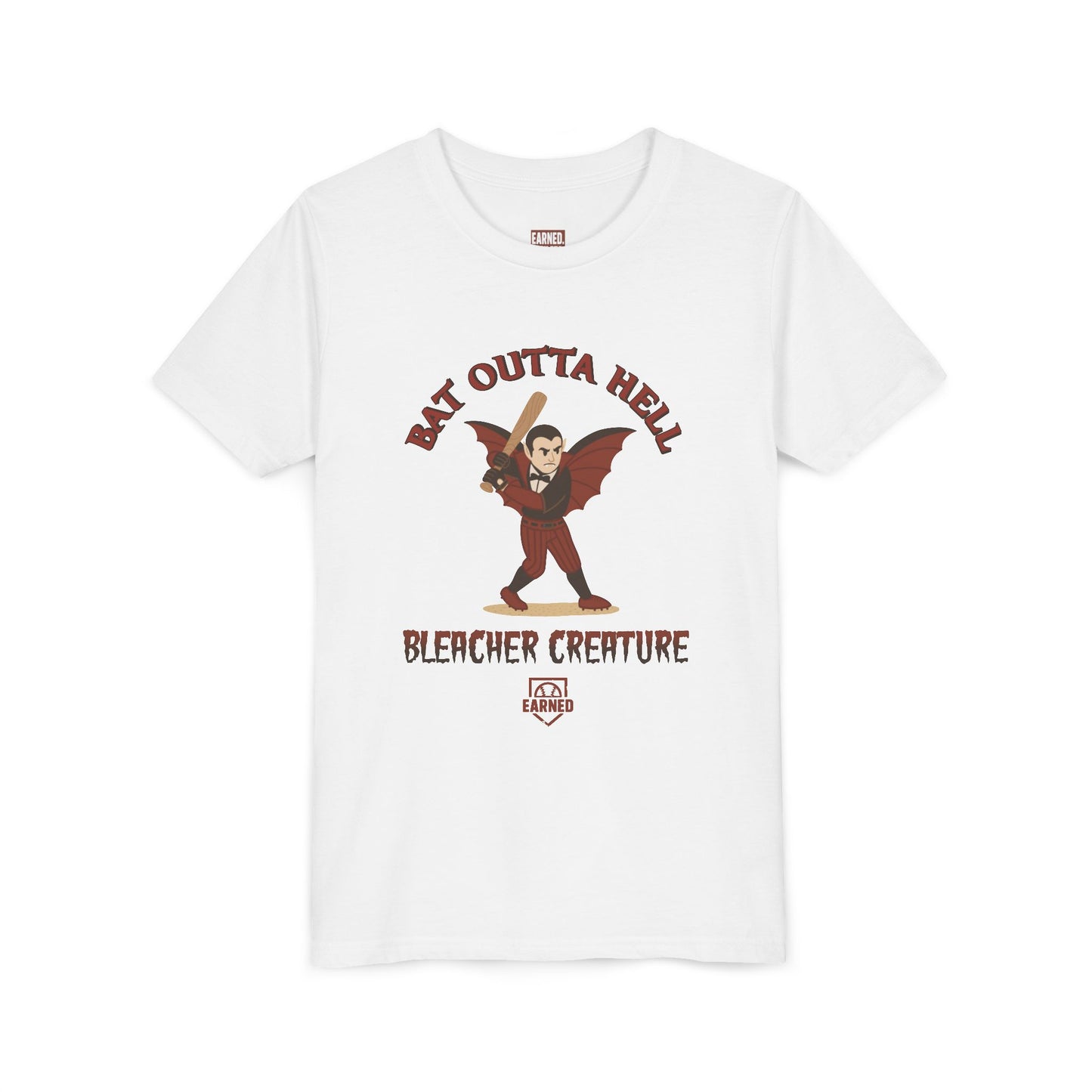 BAT OUTTA HELL Youth Tee - BLEACHER CREATURE Collection