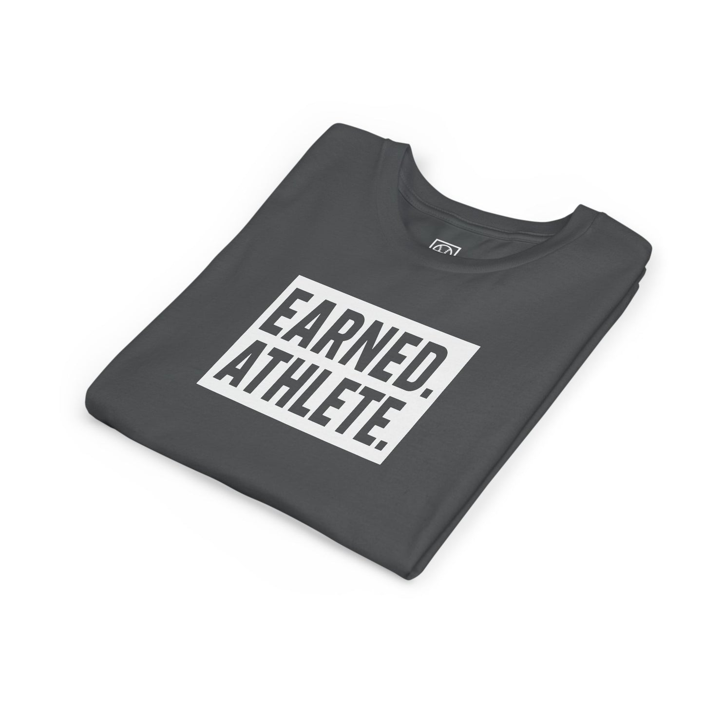 EARNED. ATHLETE. Youth Tee (White Font)