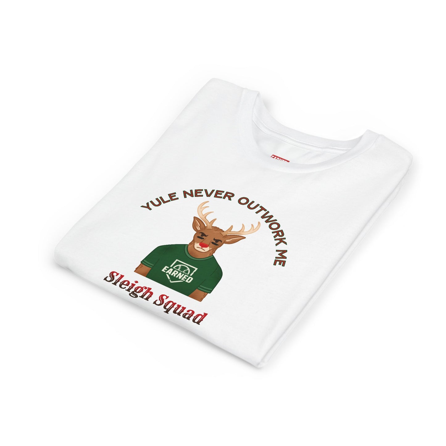 YULE NEVER OUTWORK ME Youth Tee - SLEIGH SQUAD Collection