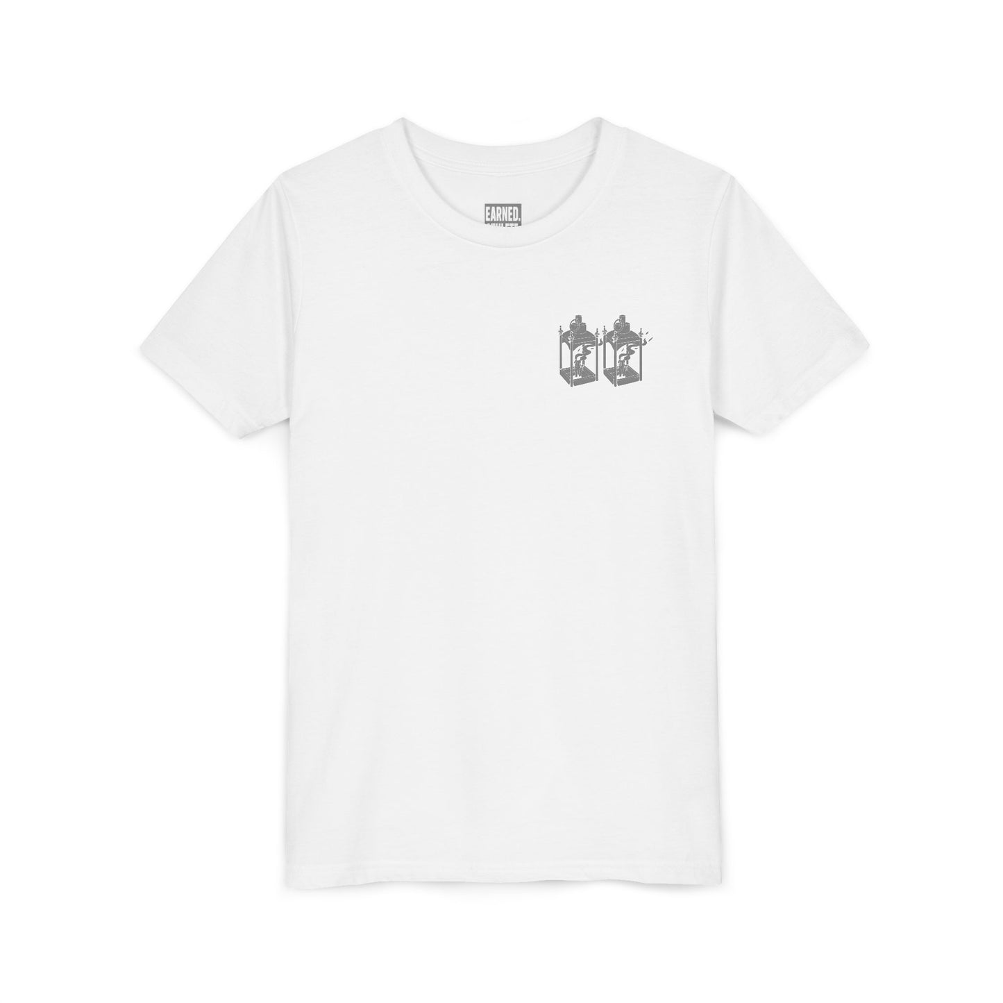 ONE IF BY LAND, TWO IF IT'S A DOUBLE Youth Tee (Paul Revere Grey)