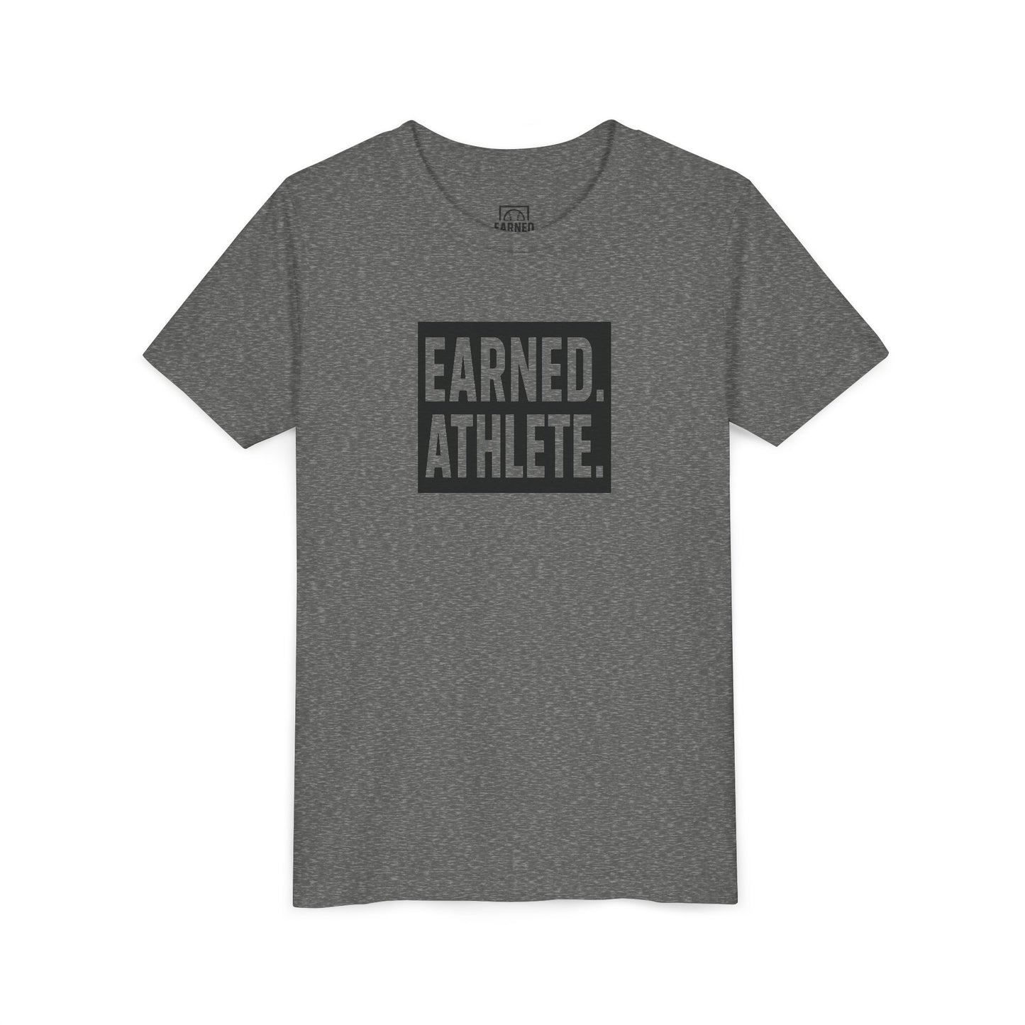 EARNED. ATHLETE. Logo Youth Tee (Black Font)