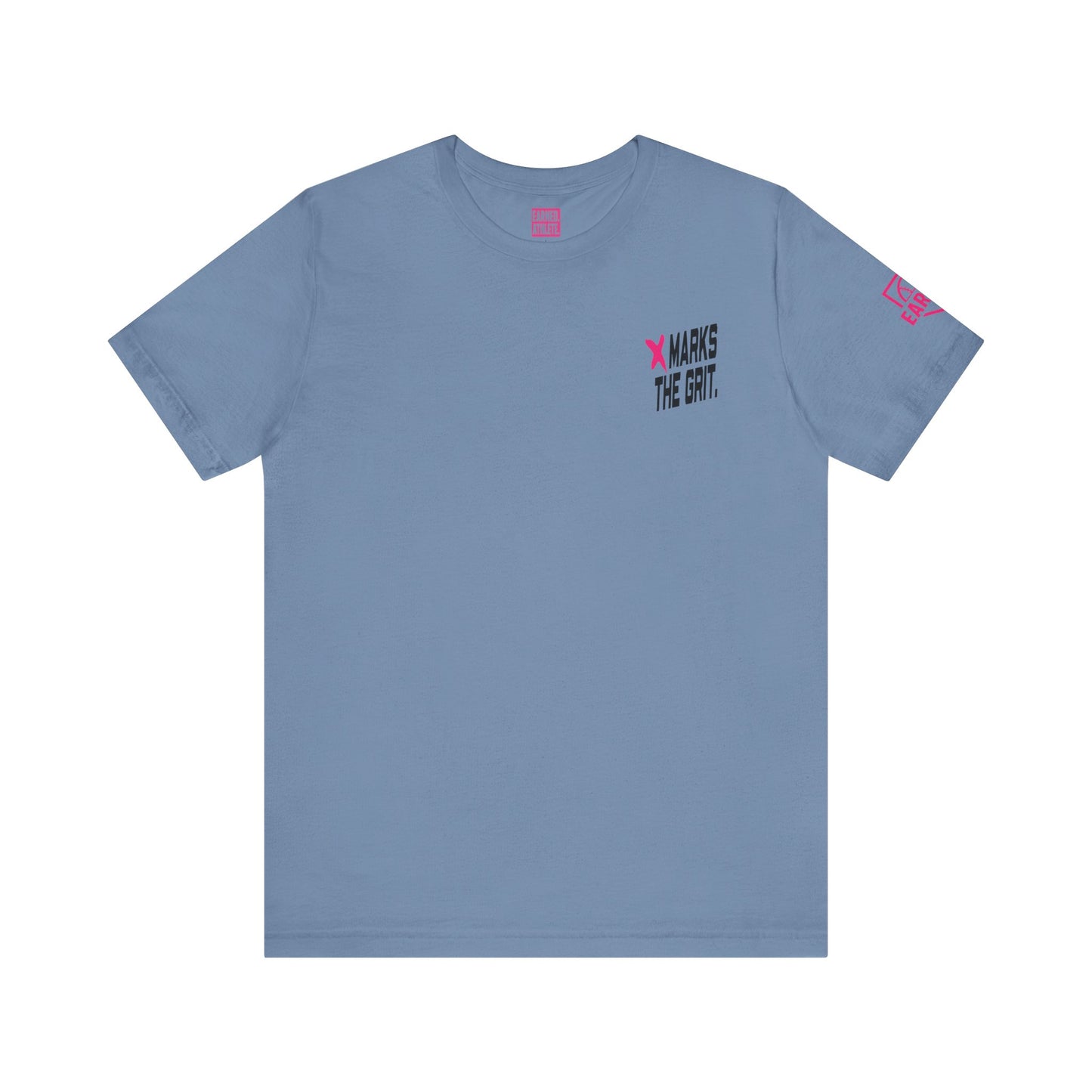 X MARKS THE GRIT Tee (Pink X, Black Font)