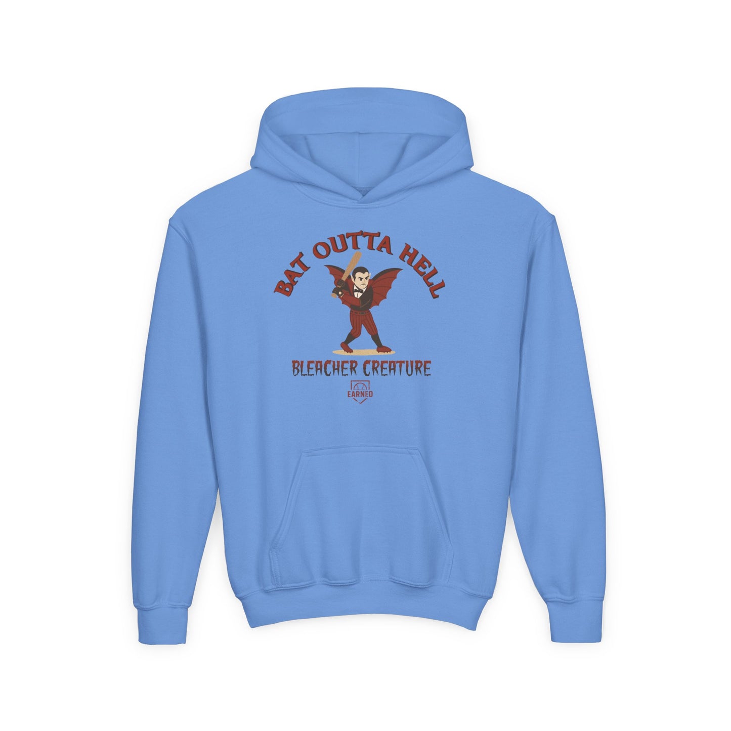BAT OUTTA HELL Youth Hoodie - BLEACHER CREATURE Collection