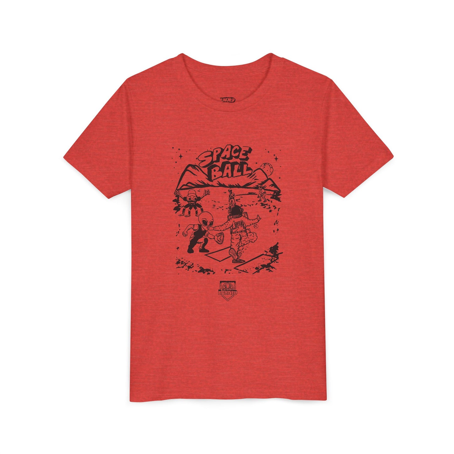 SPACE BALL: PLAY AT THE PLATE Youth Tee (Black & White)