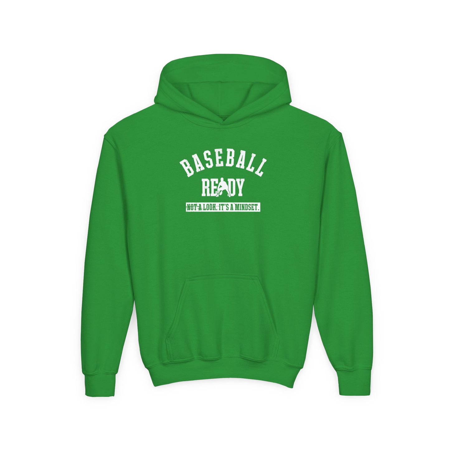 BASEBALL READY Youth Hoodie (White Logo)
