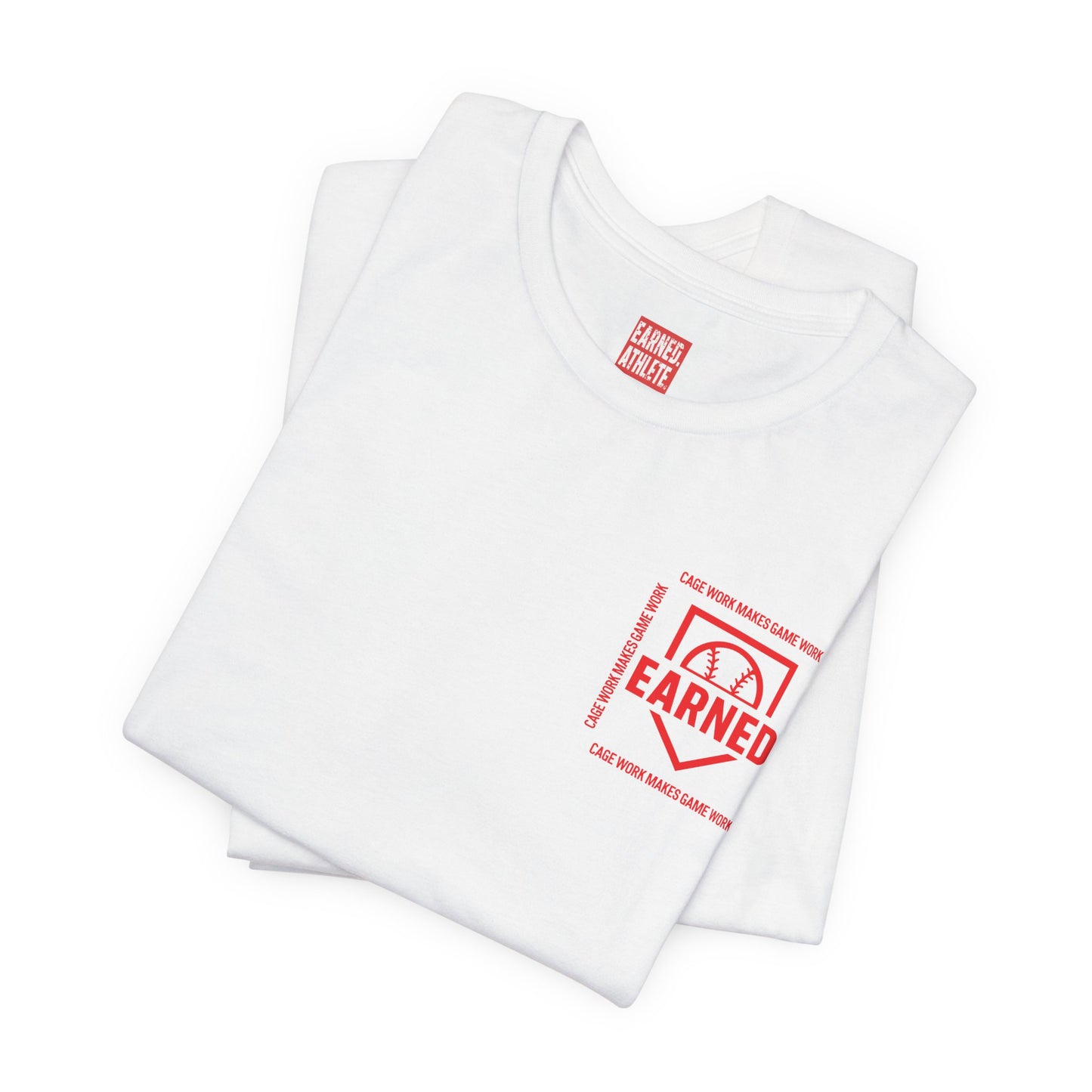 CAGE WORK MAKES GAME WORK Tee (Red Font)