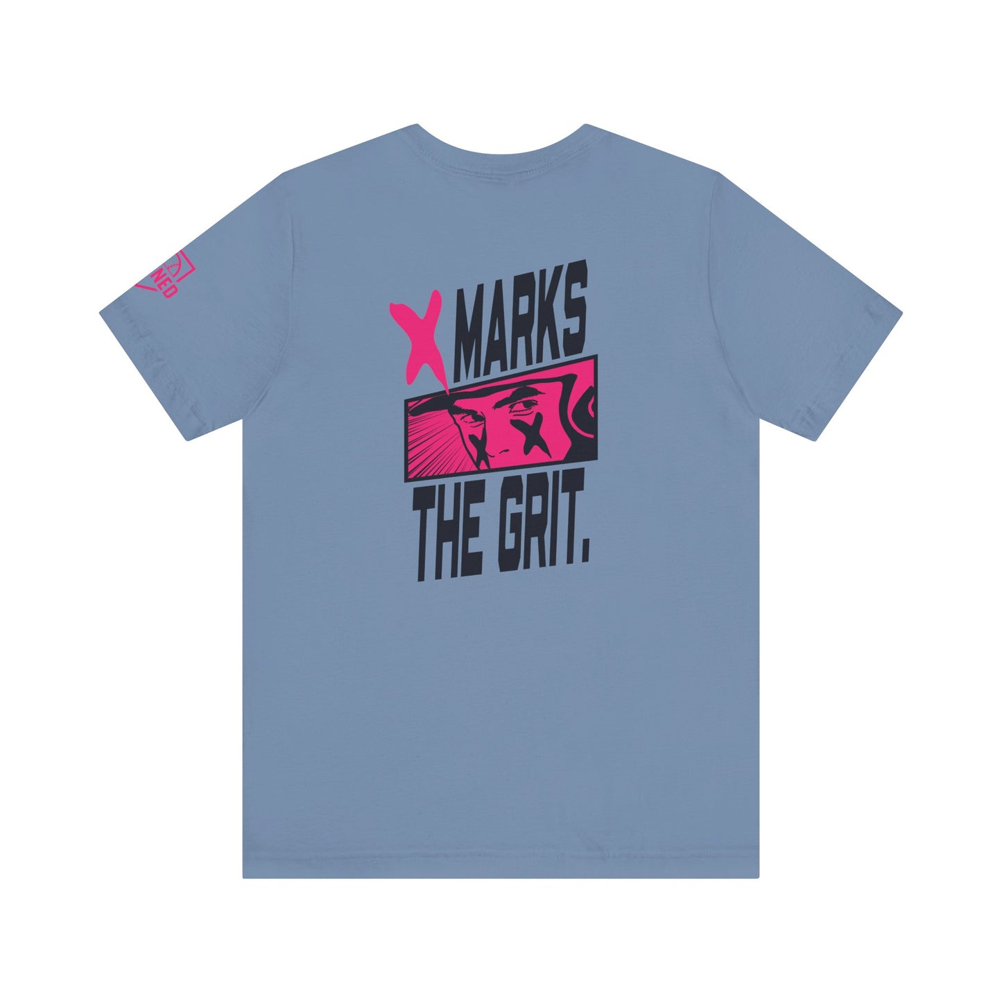 X MARKS THE GRIT Tee (Pink X, Black Font)