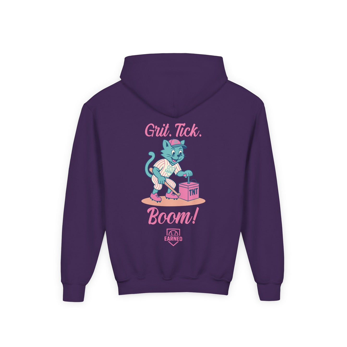 GRIT. TICK. BOOM. Youth Hoodie - TOMFOOLERY Collection