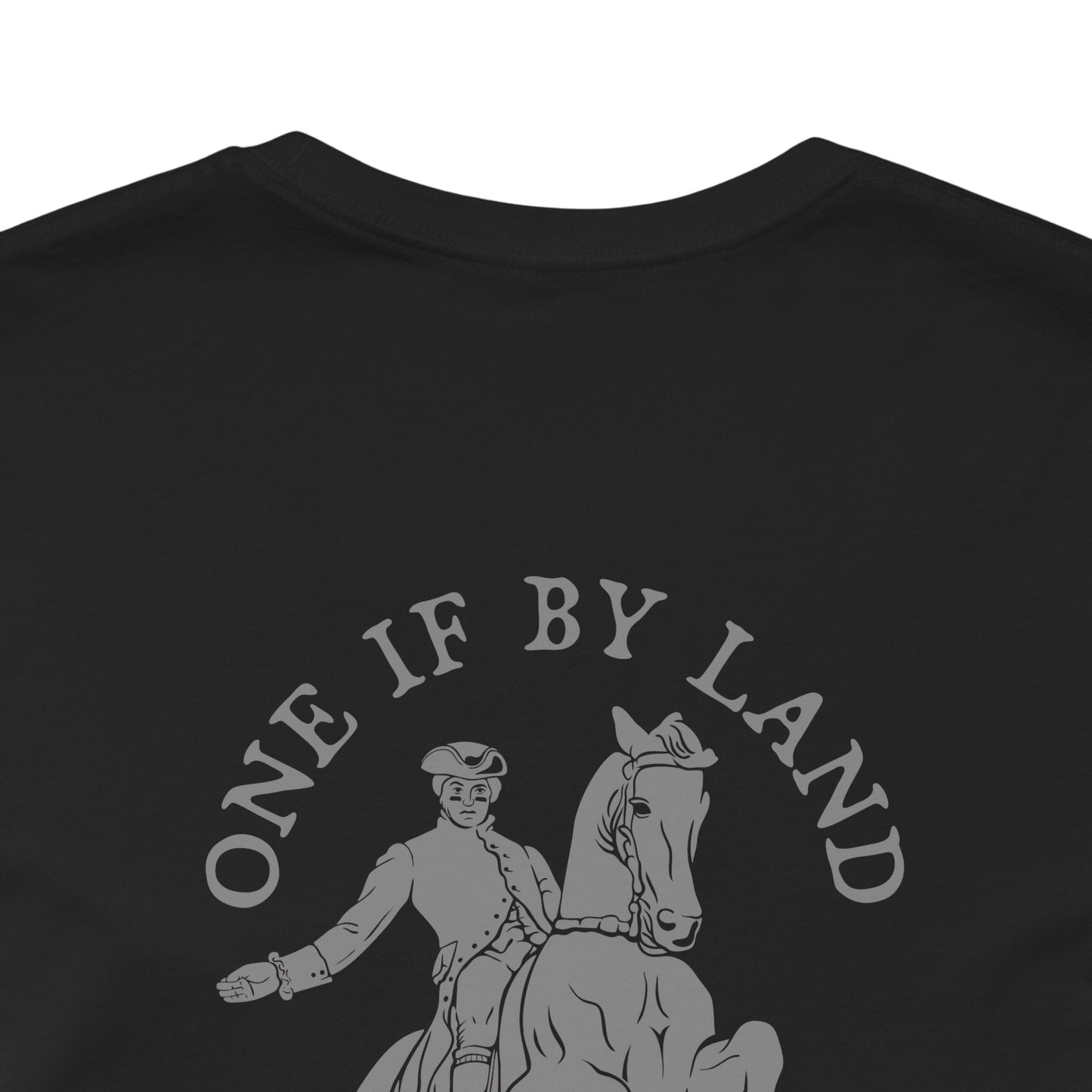 ONE IF BY LAND, TWO IF IT'S A DOUBLE Tee (Paul Revere White)